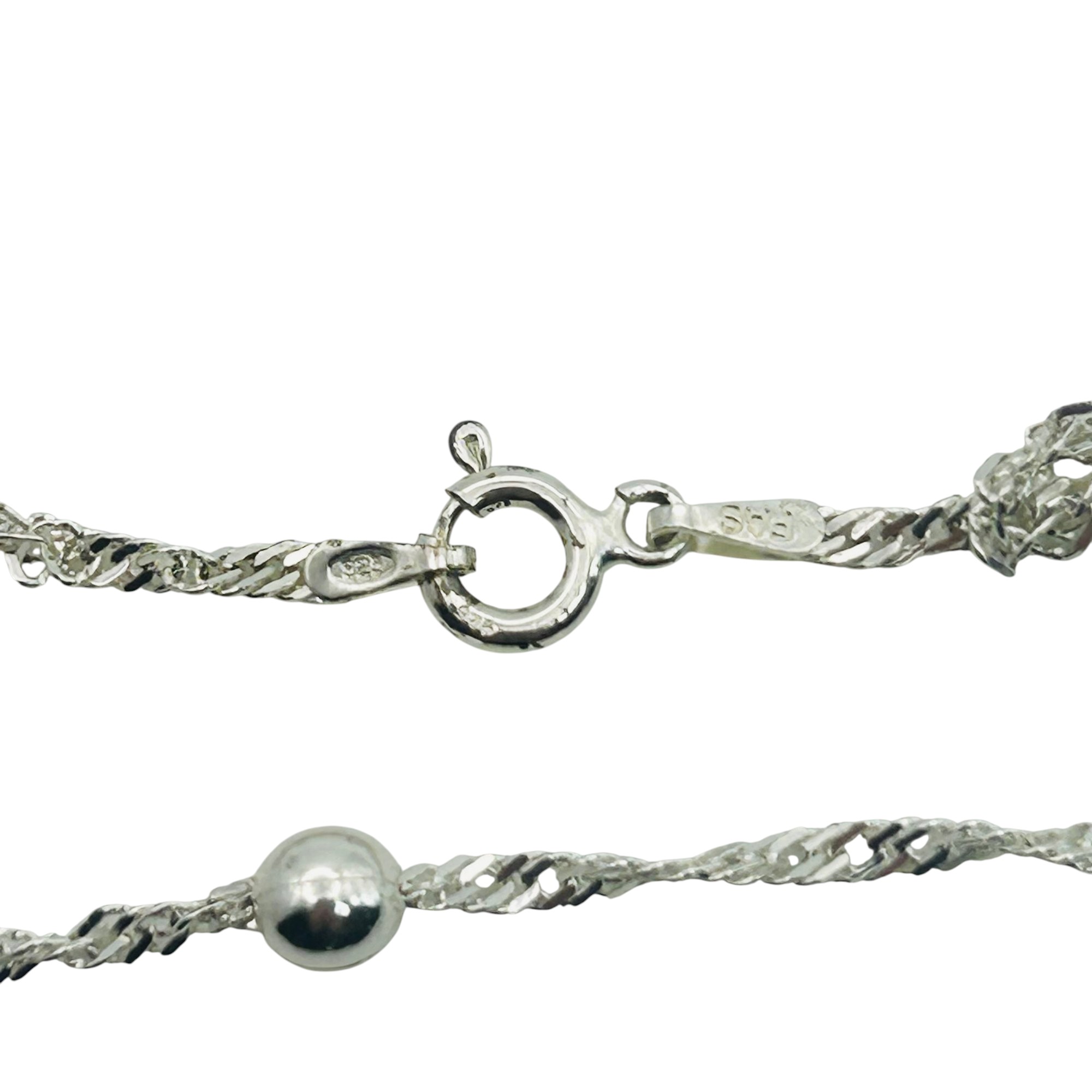 Signed Italy Sterling Twisted Curb Chain Necklace