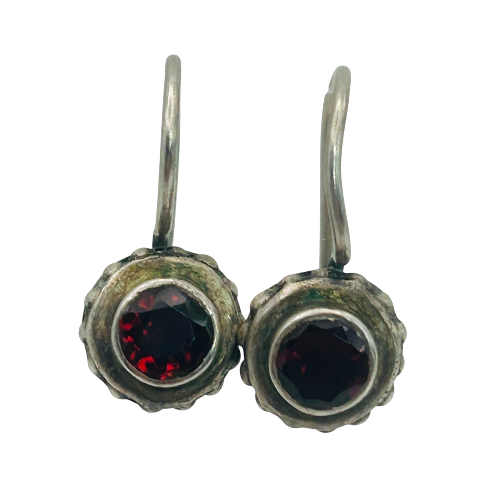 Sterling Garnet Earrings