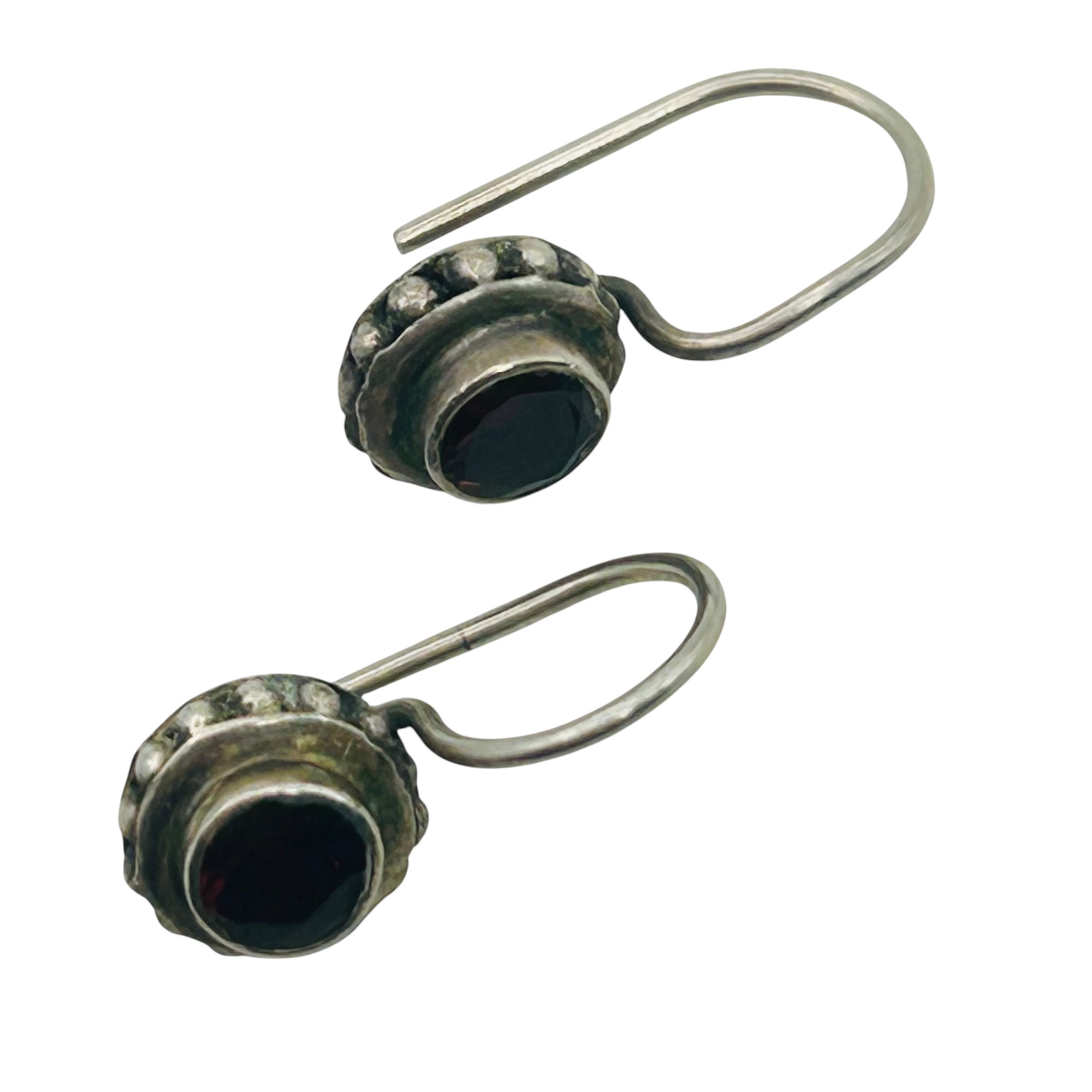 Sterling Garnet Earrings