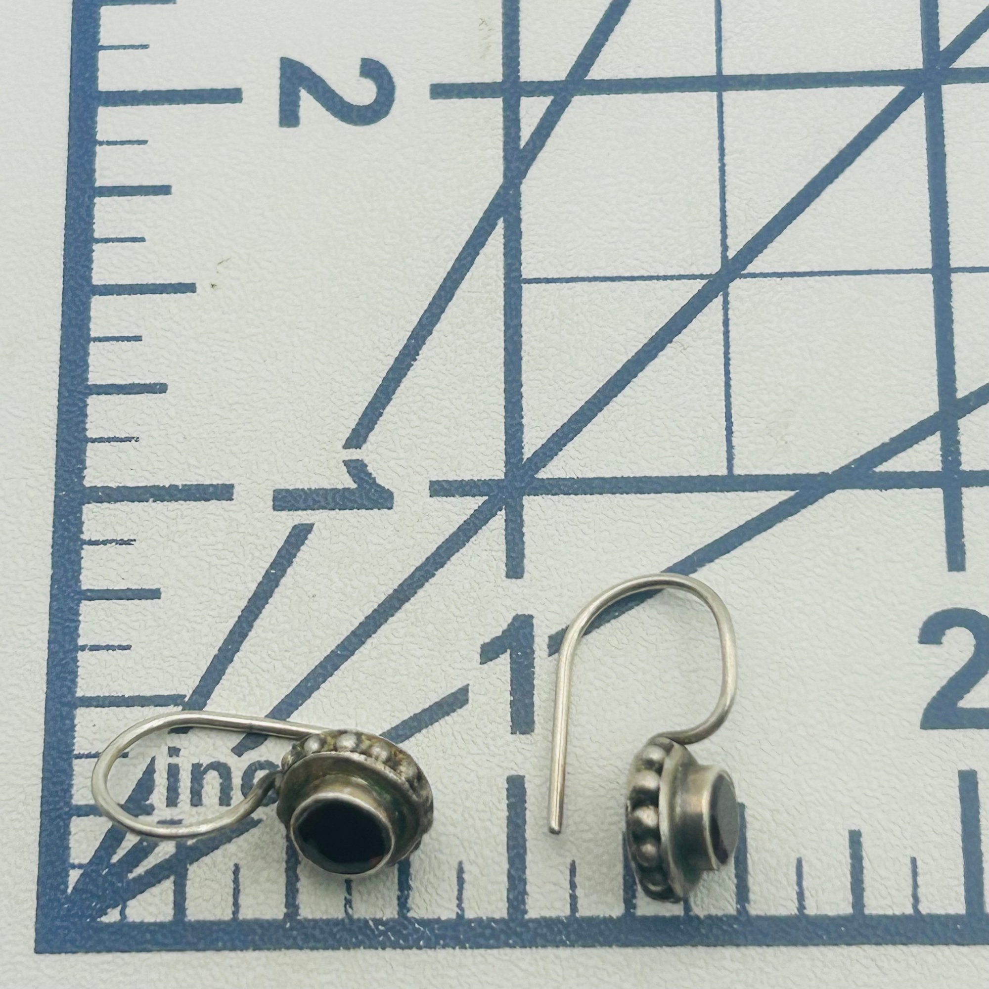 Sterling Garnet Earrings