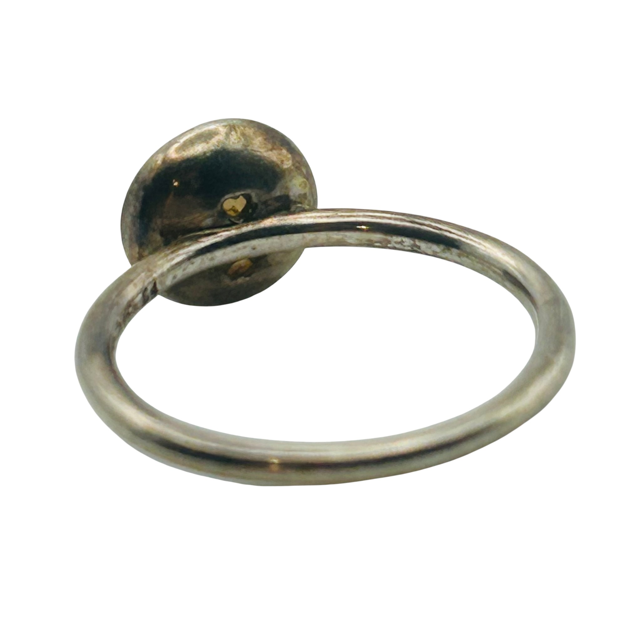 Signed Sterling Pearl Ring Sz 7