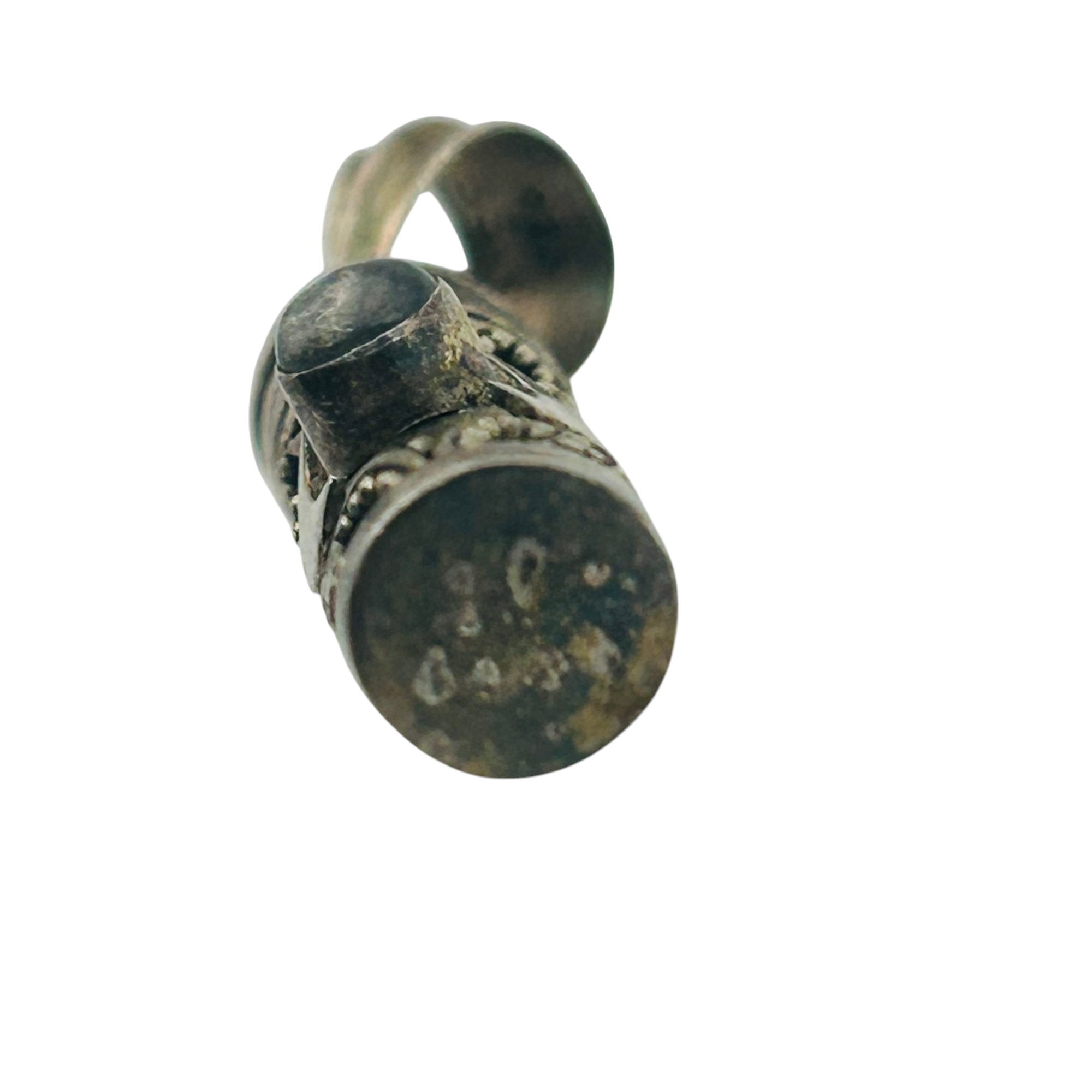 Signed Sterling Moonstone Capsule Pendant