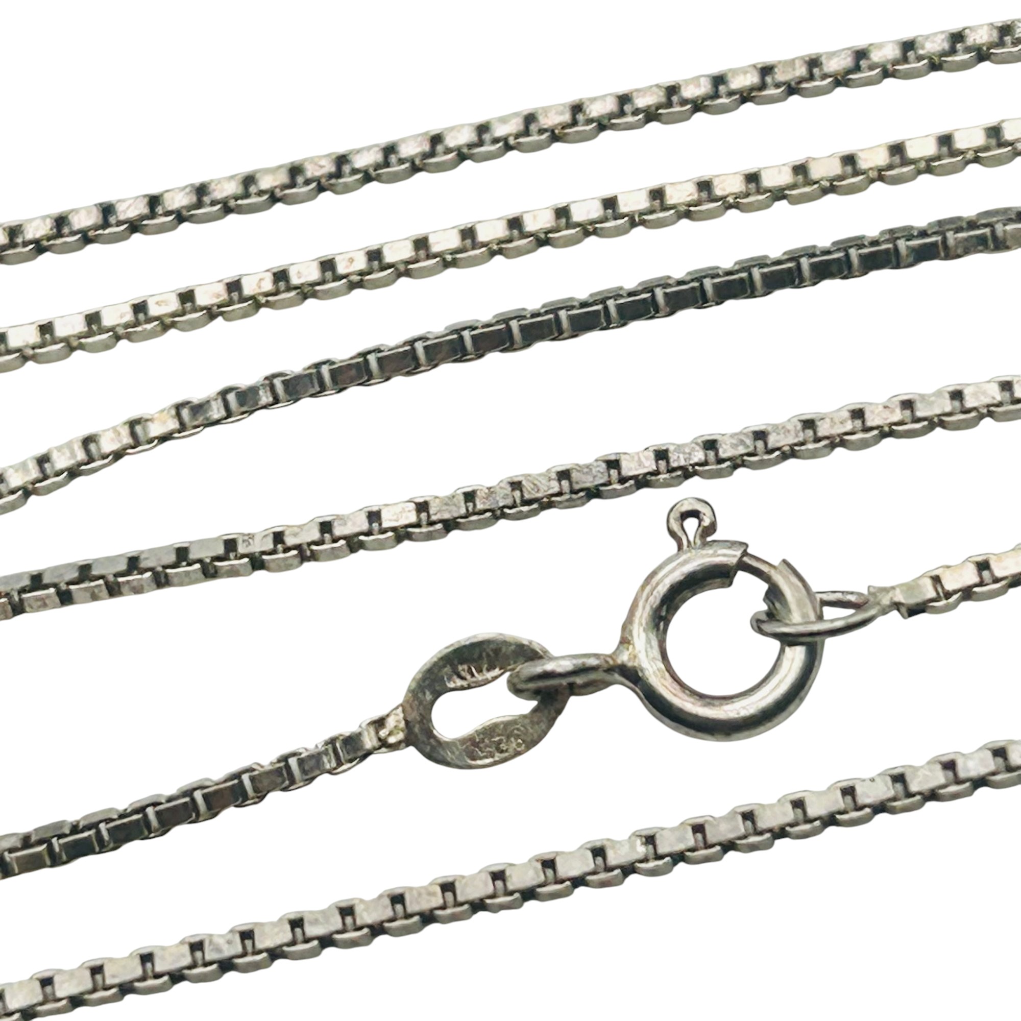 Italy Sterling Box Chain Necklace