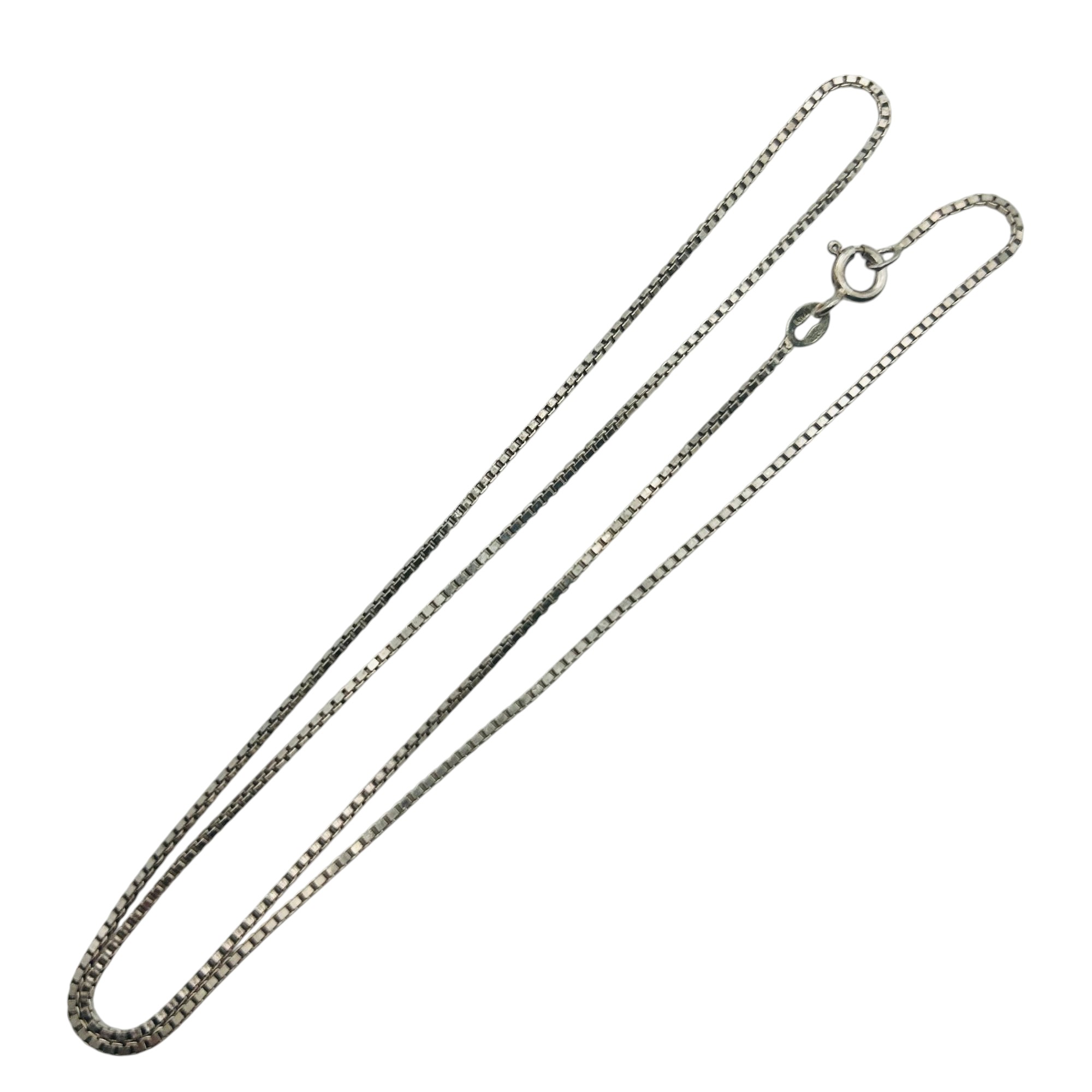 Italy Sterling Box Chain Necklace