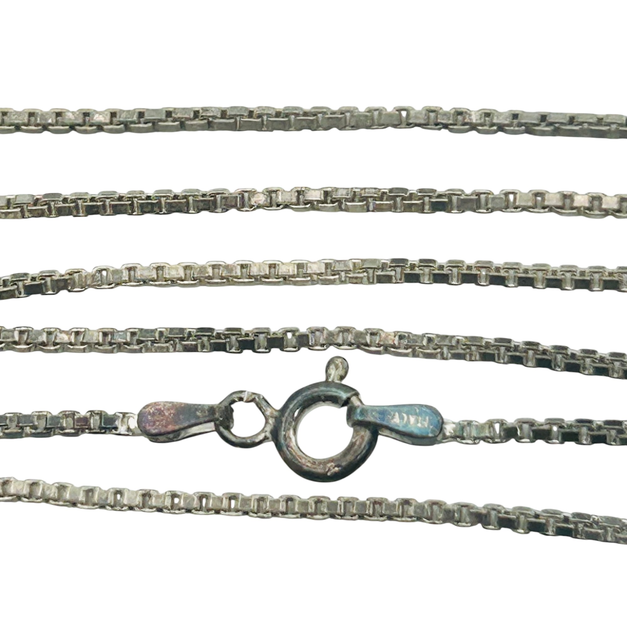 Italy Sterling Box Chain Necklace