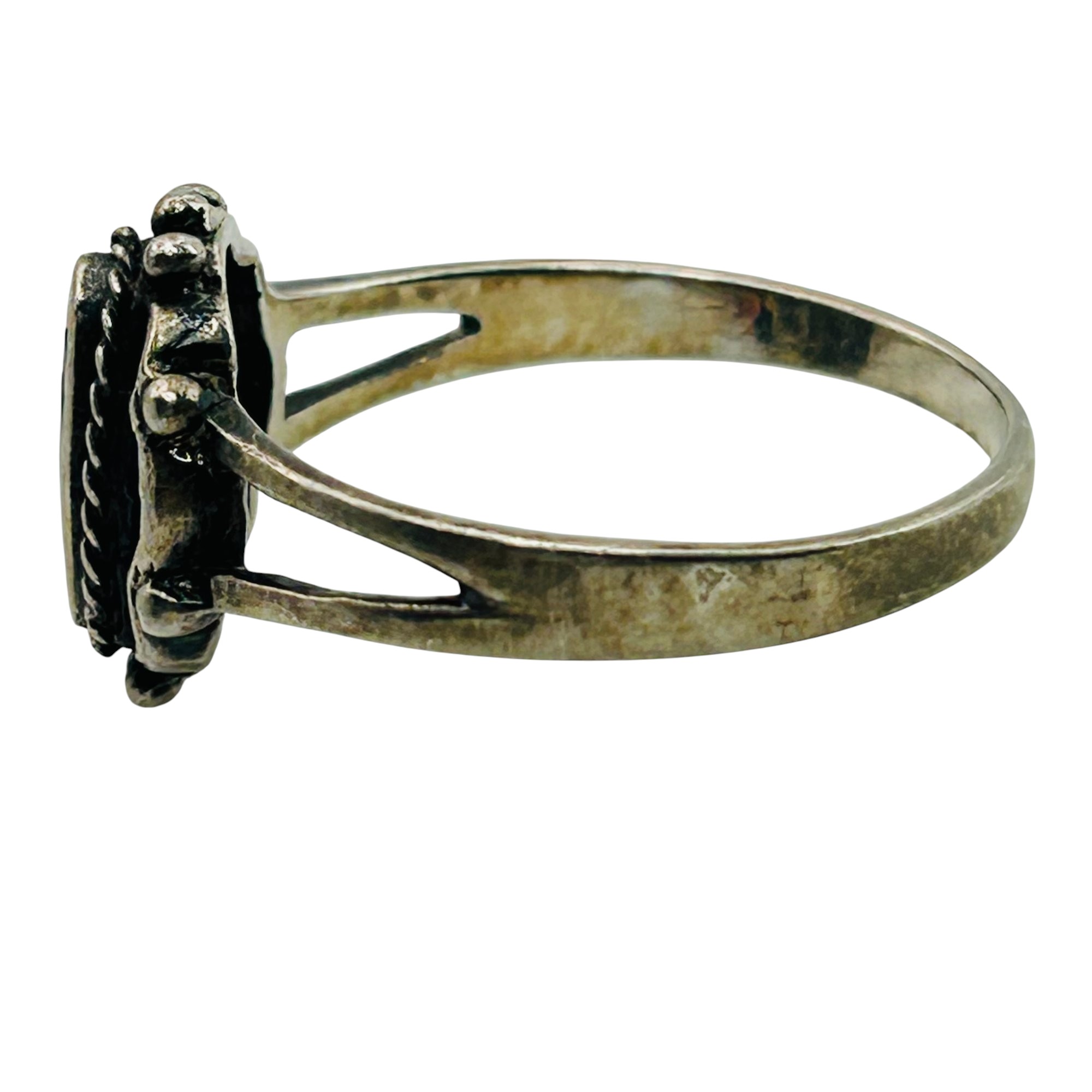 Sterling Abalone Ring Sz 9.5