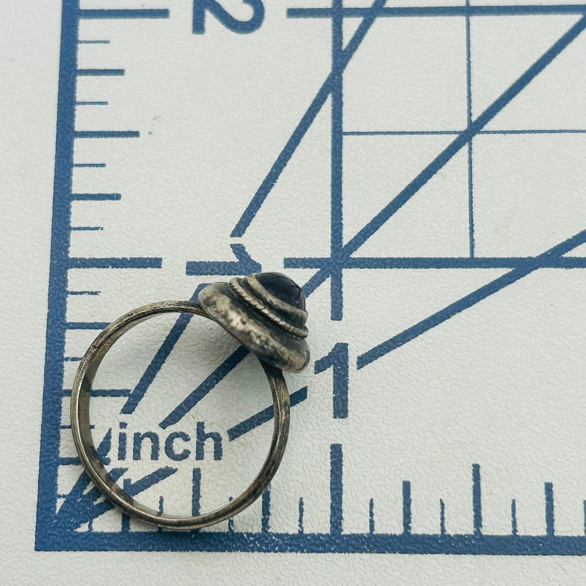 Sterling Amethyst Ring Sz 8