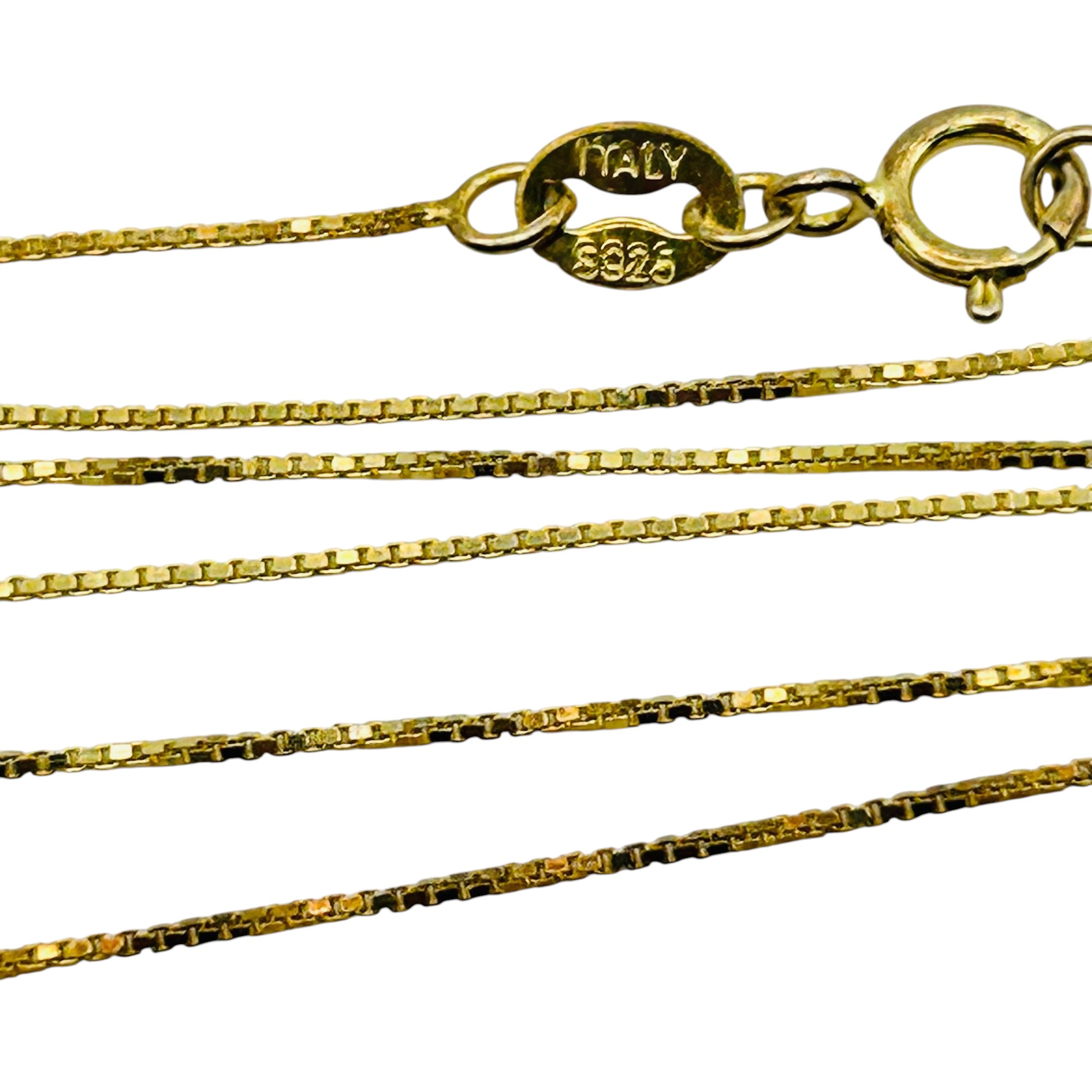 Italy Sterling Box Chain Necklace