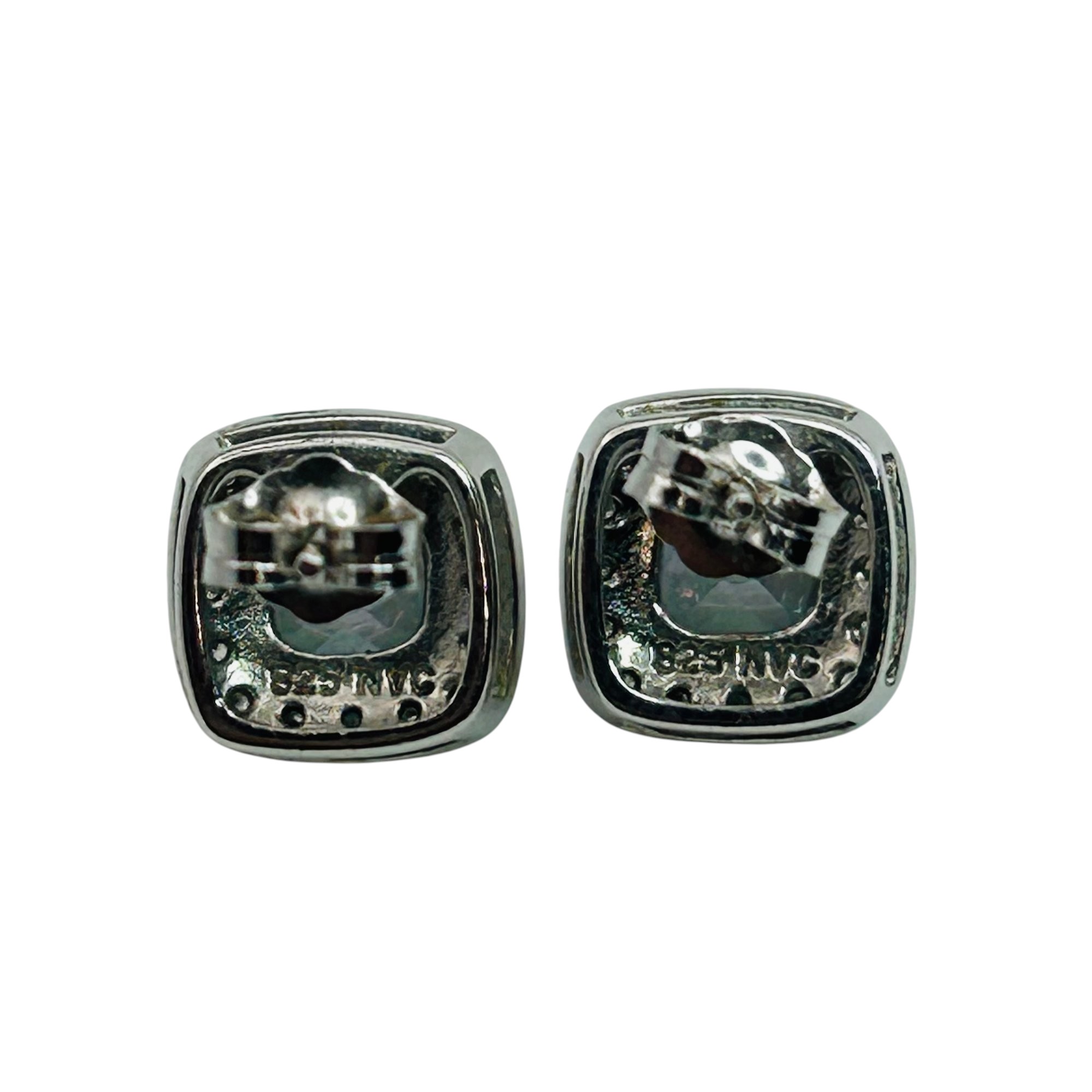 Signed Sterling Mystic Topaz Earrings