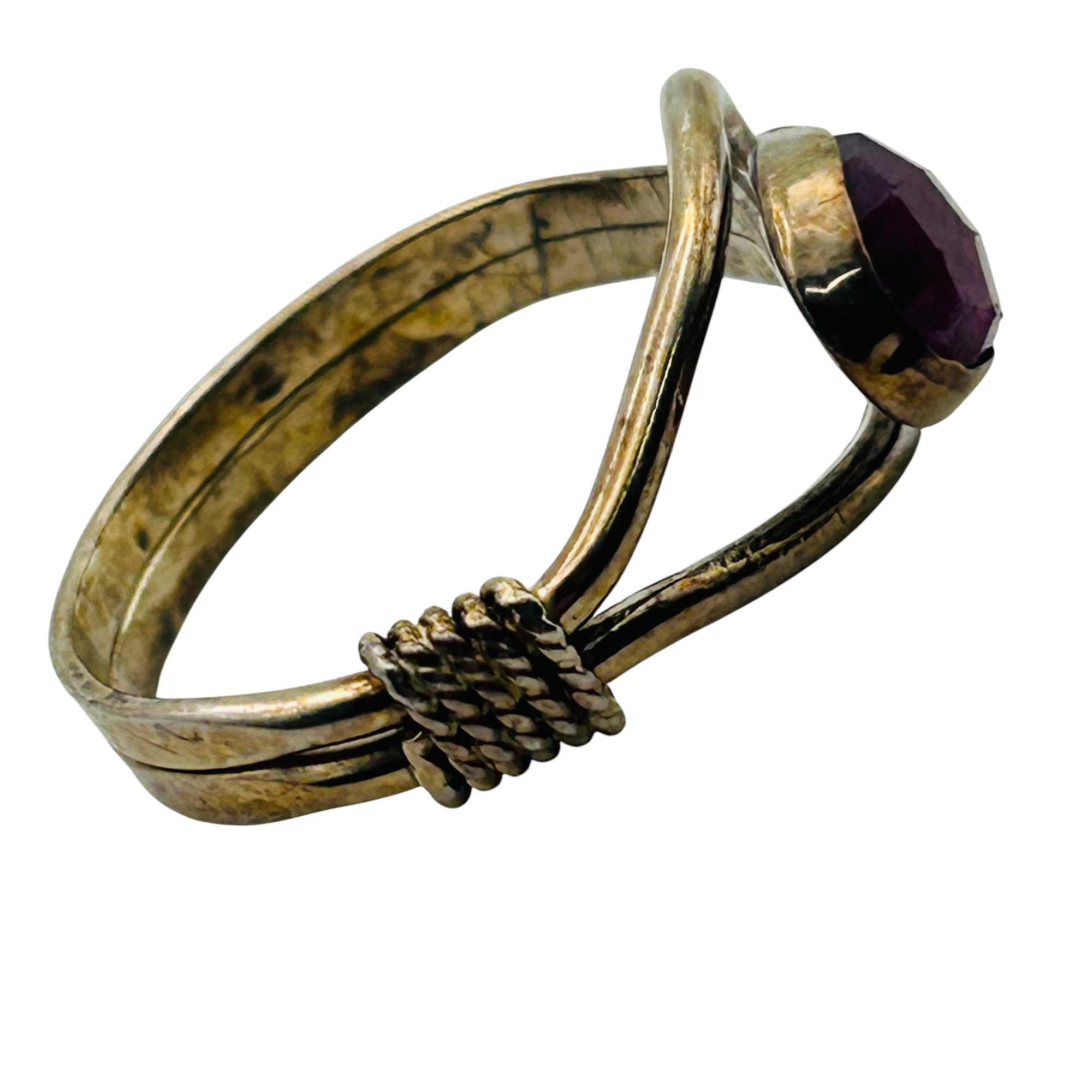 Sterling Ruby Ring Sz 10