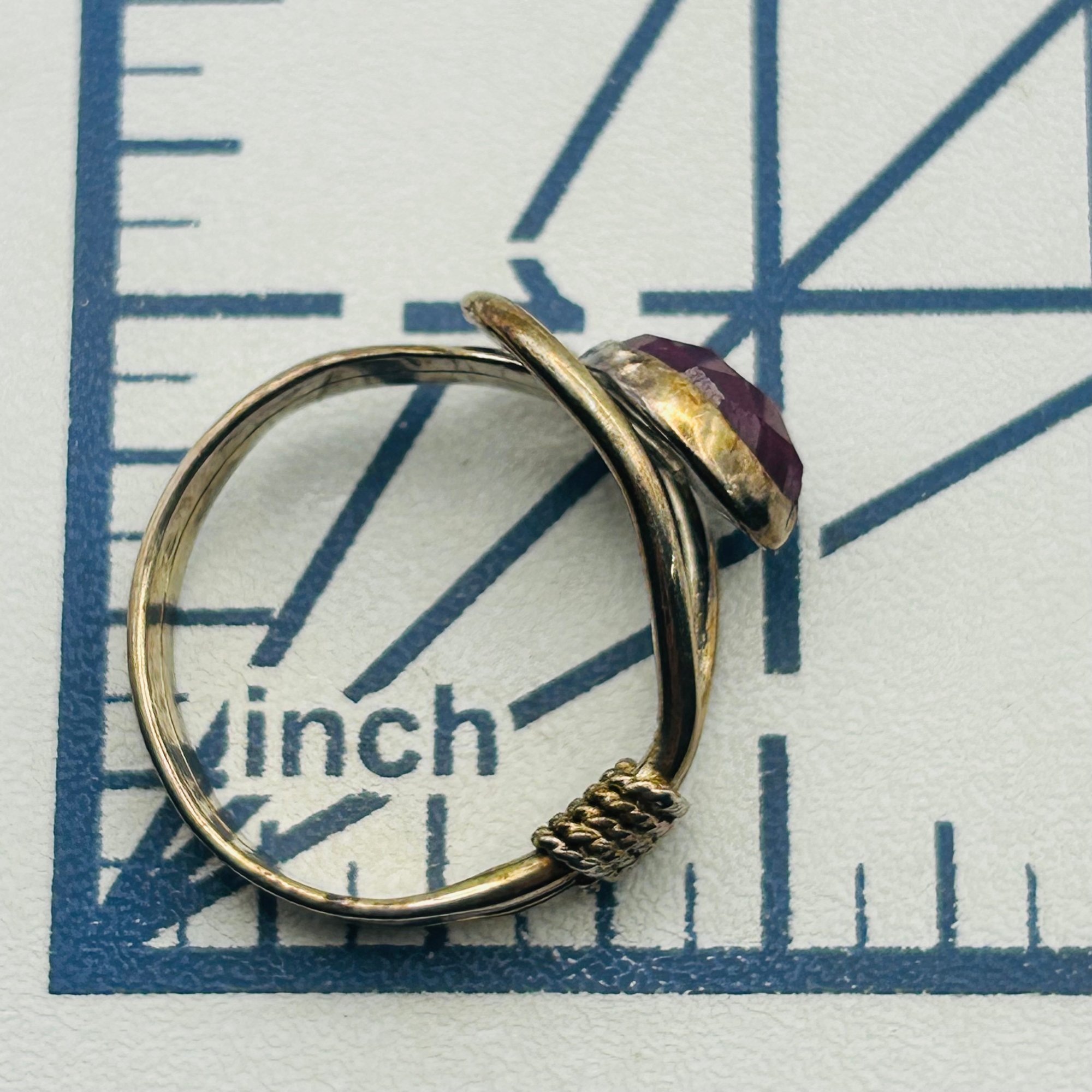 Sterling Ruby Ring Sz 10