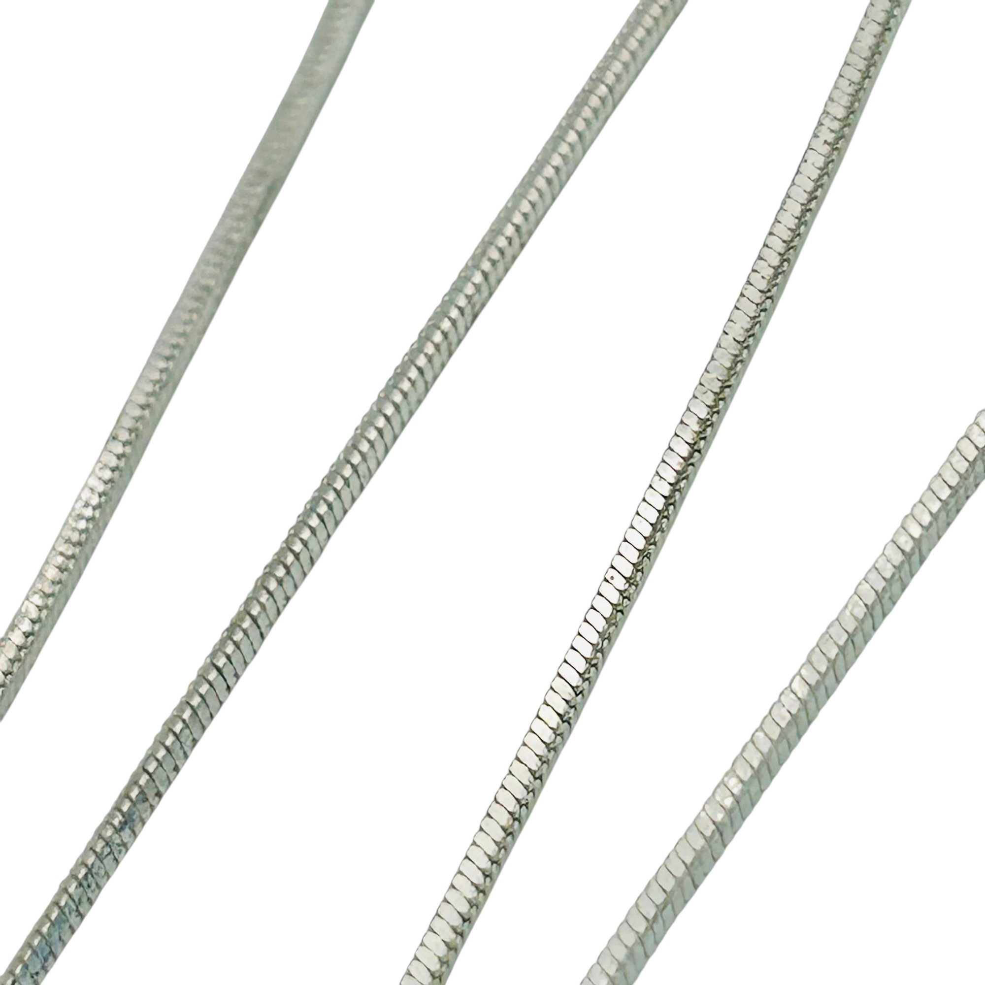 Signed Italy Sterling Round Snake Chain Necklace