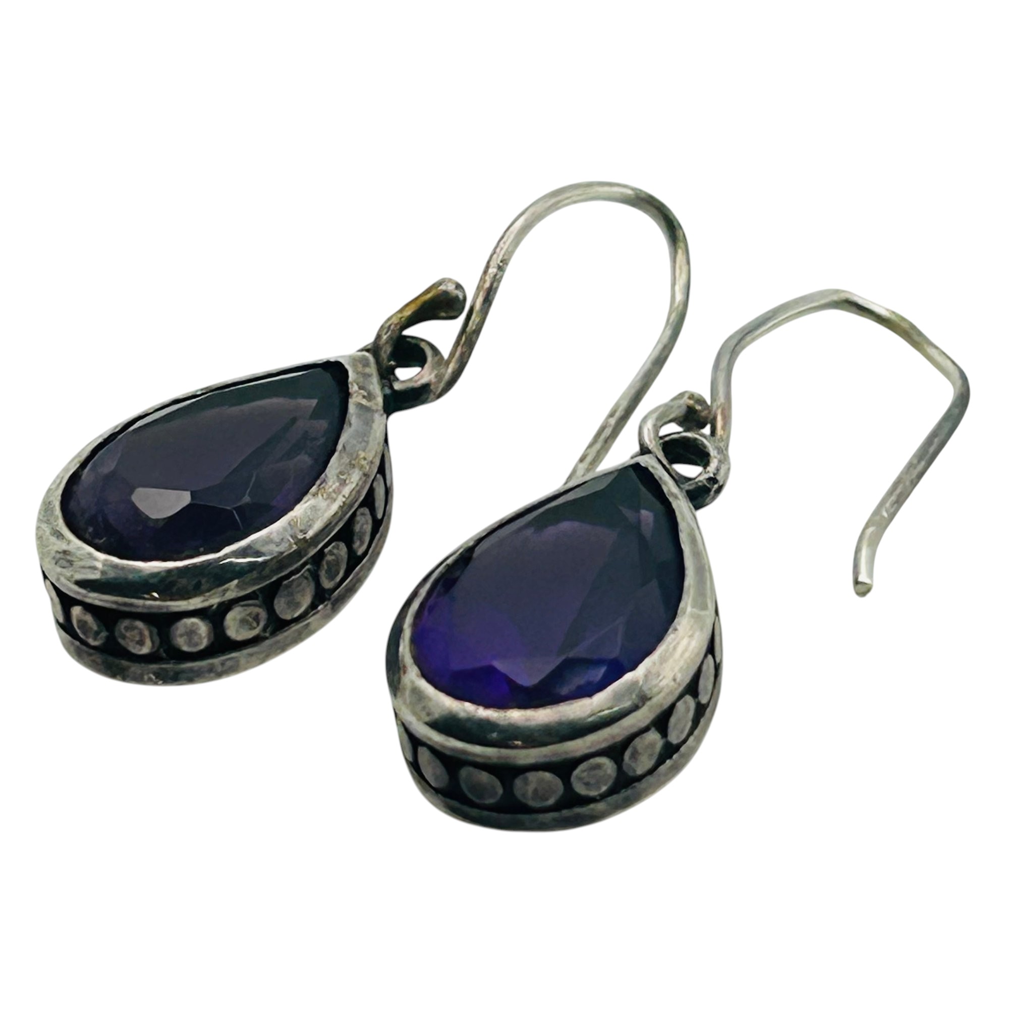 Sterling Amethyst Earrings