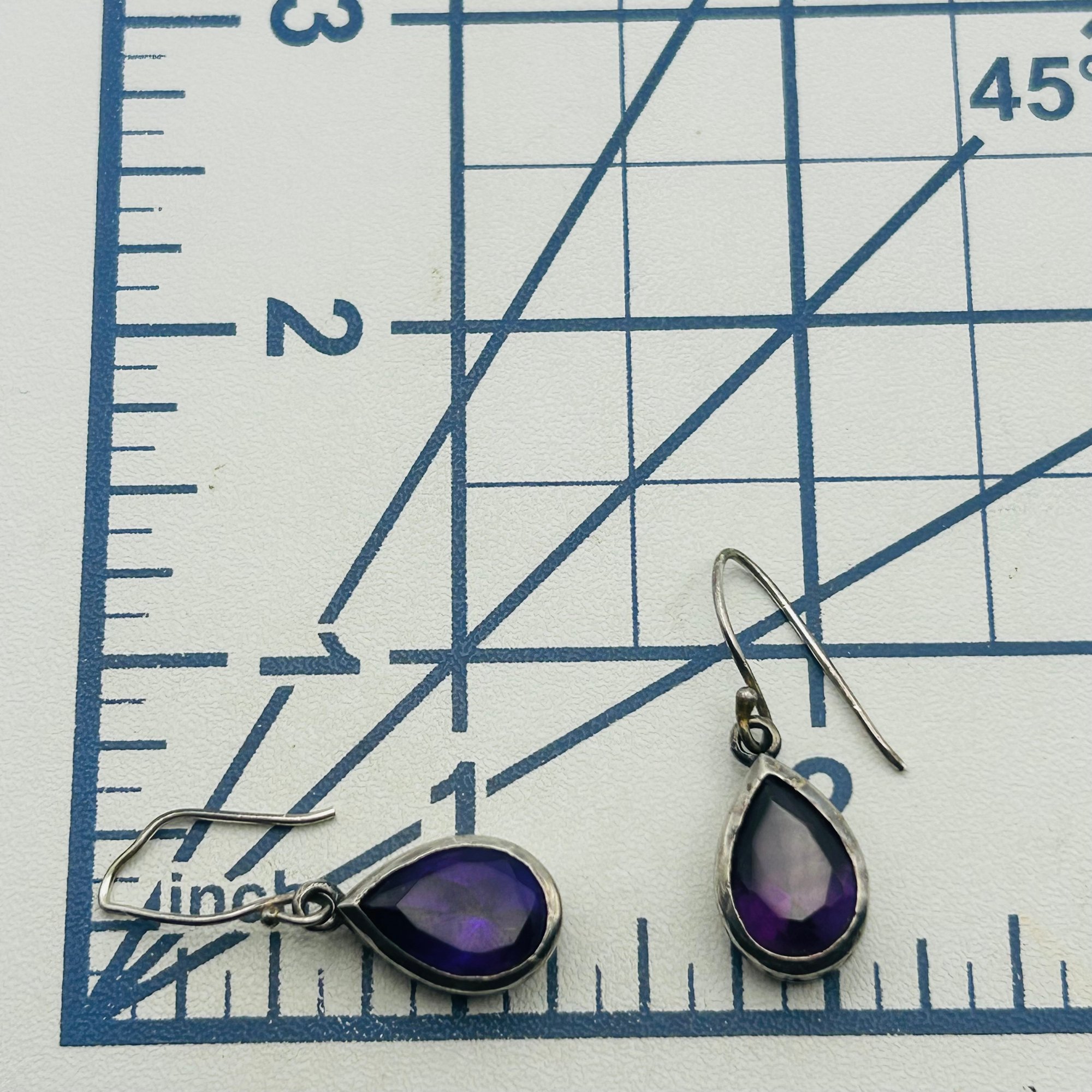 Sterling Amethyst Earrings