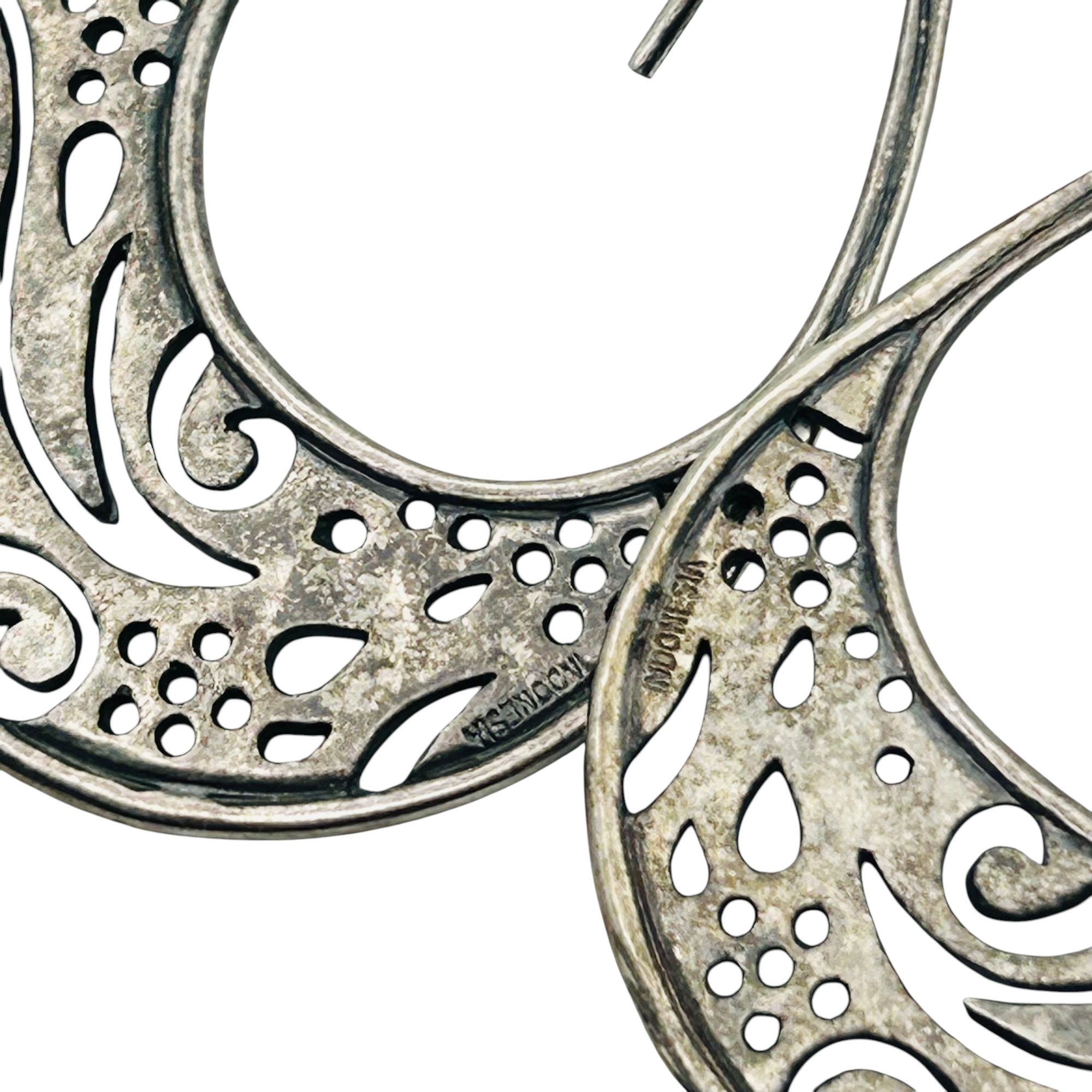 Silpada Indonesia Sterling Dangle Cut Out Earrings