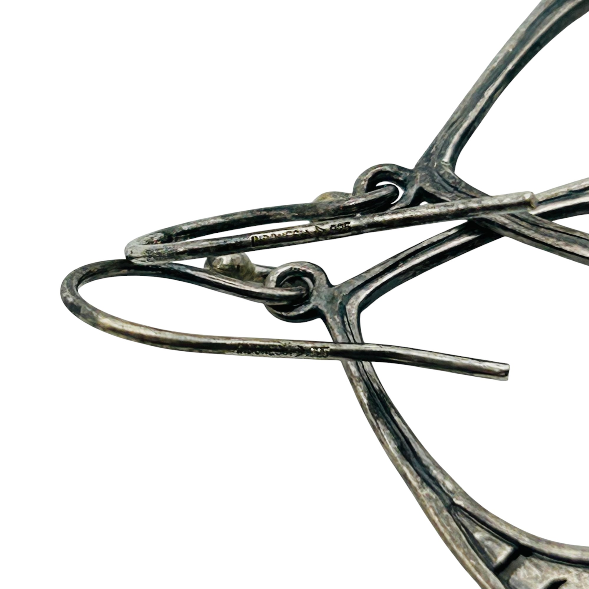 Silpada Indonesia Sterling Dangle Cut Out Earrings