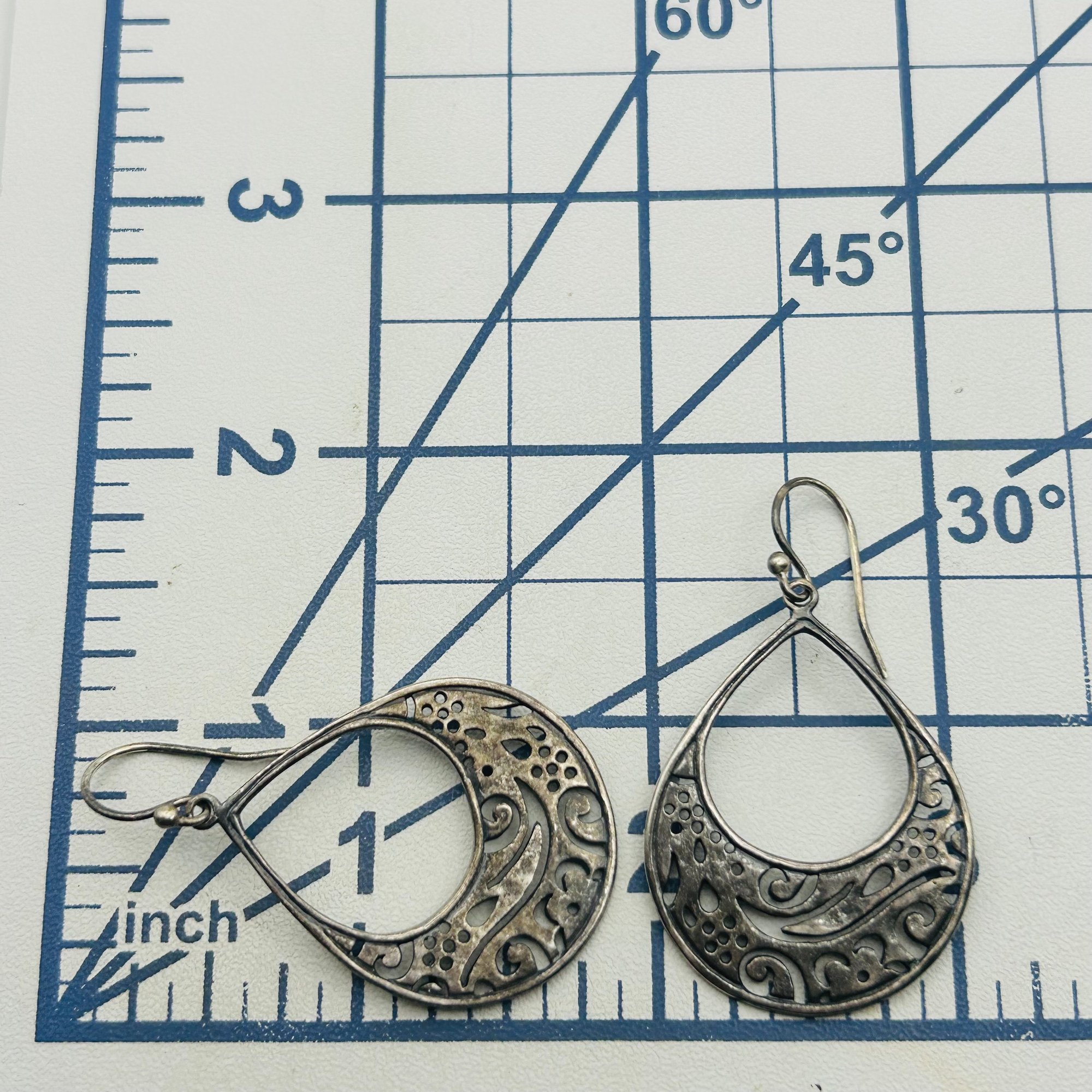 Silpada Indonesia Sterling Dangle Cut Out Earrings