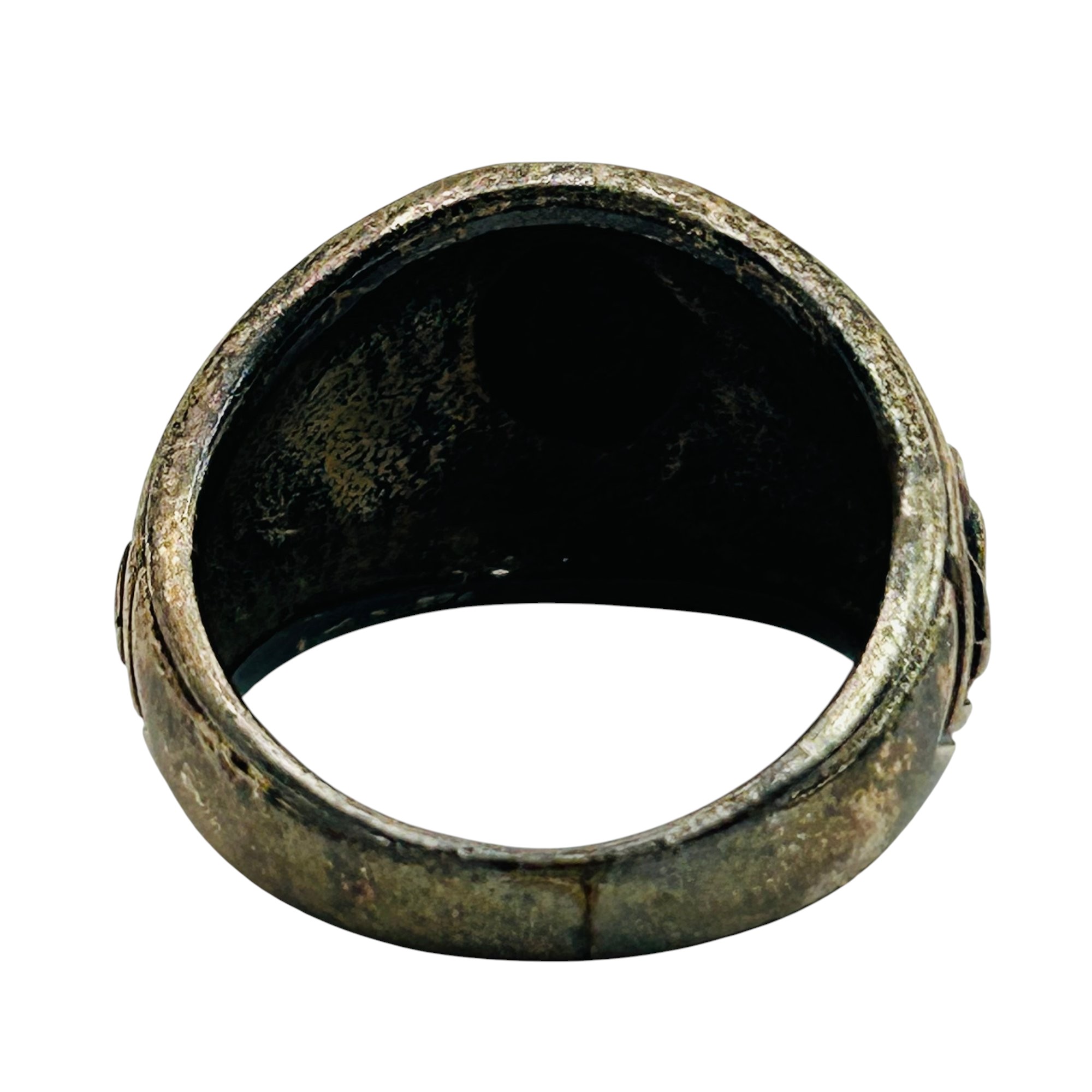 Aharoni Sterling Hebrew Prayer Ring Sz 6.5