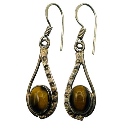 Sterling Tigers Eye Earrings. Sterling tigers eye earrings 3.7g