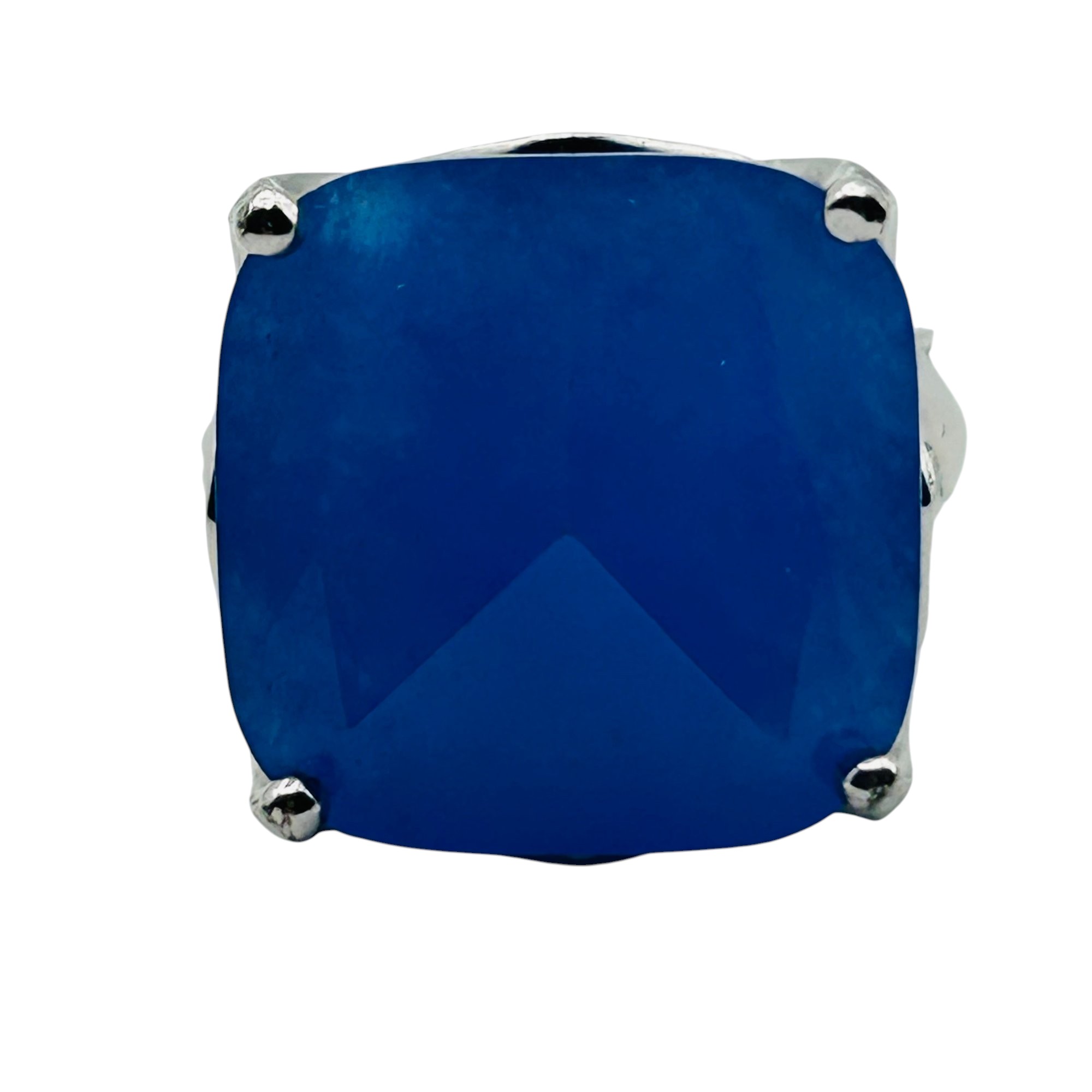 Signed Sterling Spinel Ring Sz 8
