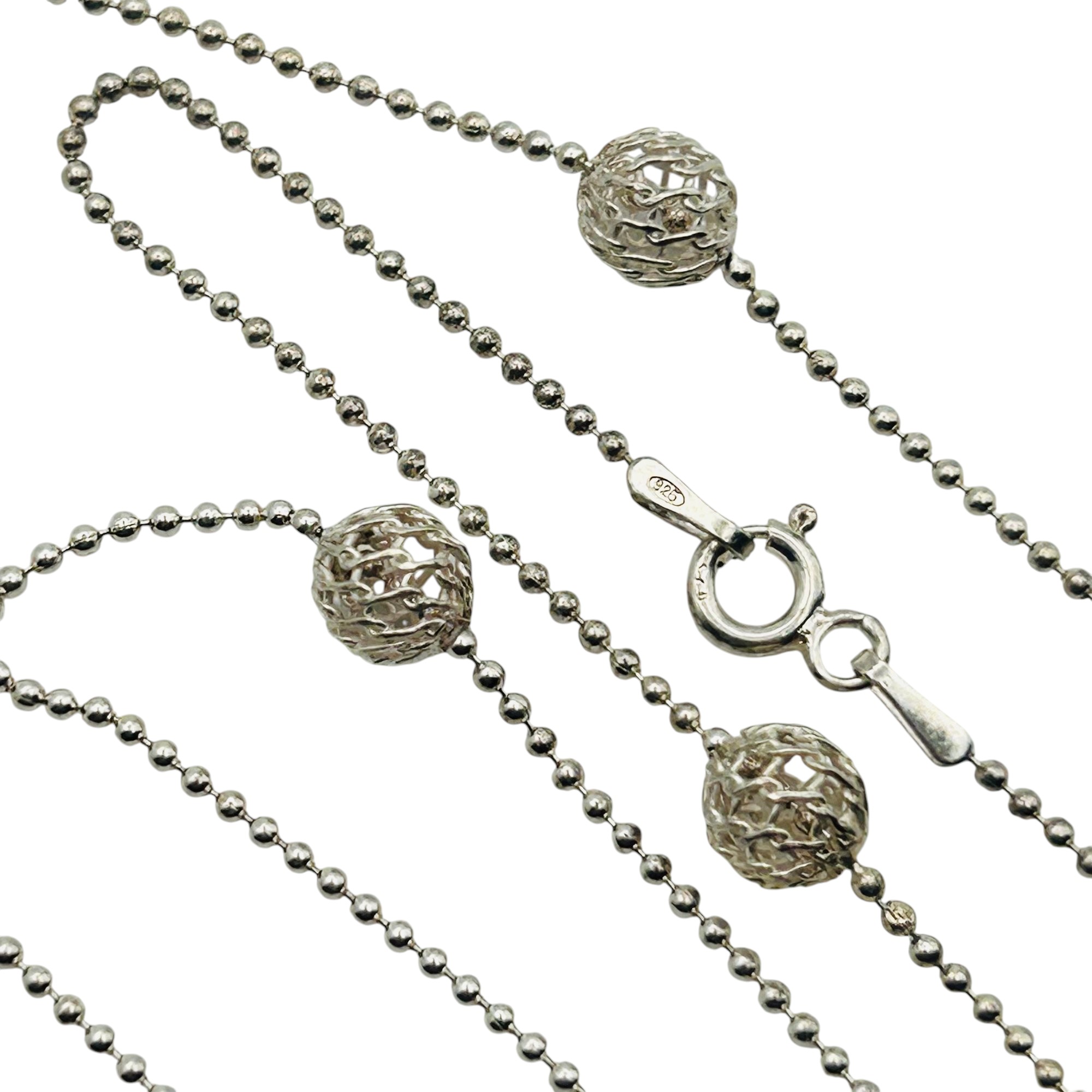 Sterling Bead Chain Necklace