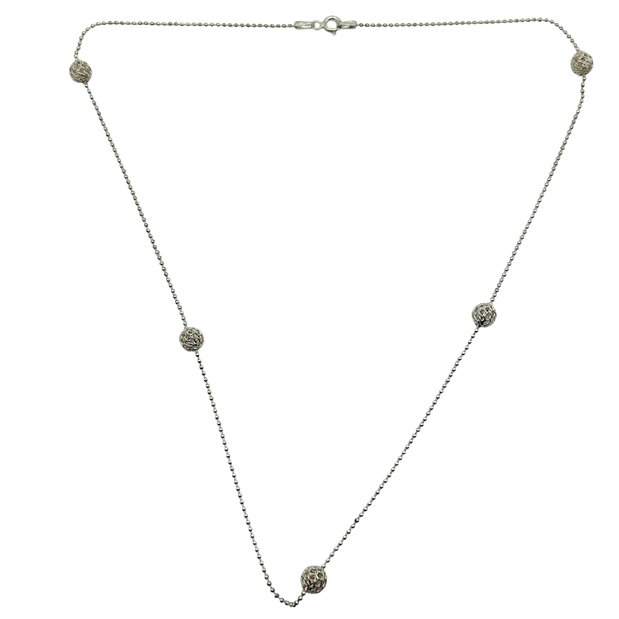 Sterling Bead Chain Necklace
