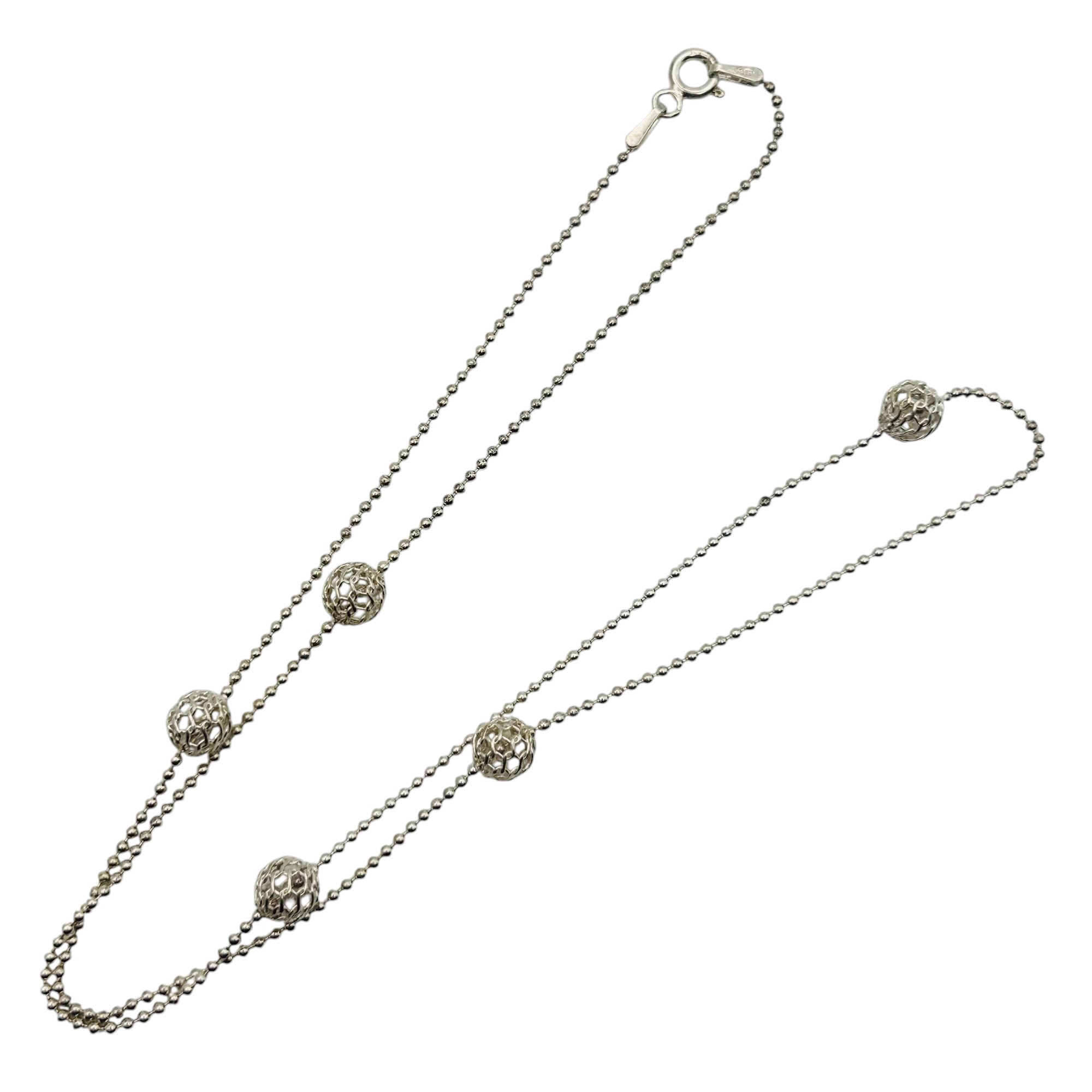 Sterling Bead Chain Necklace