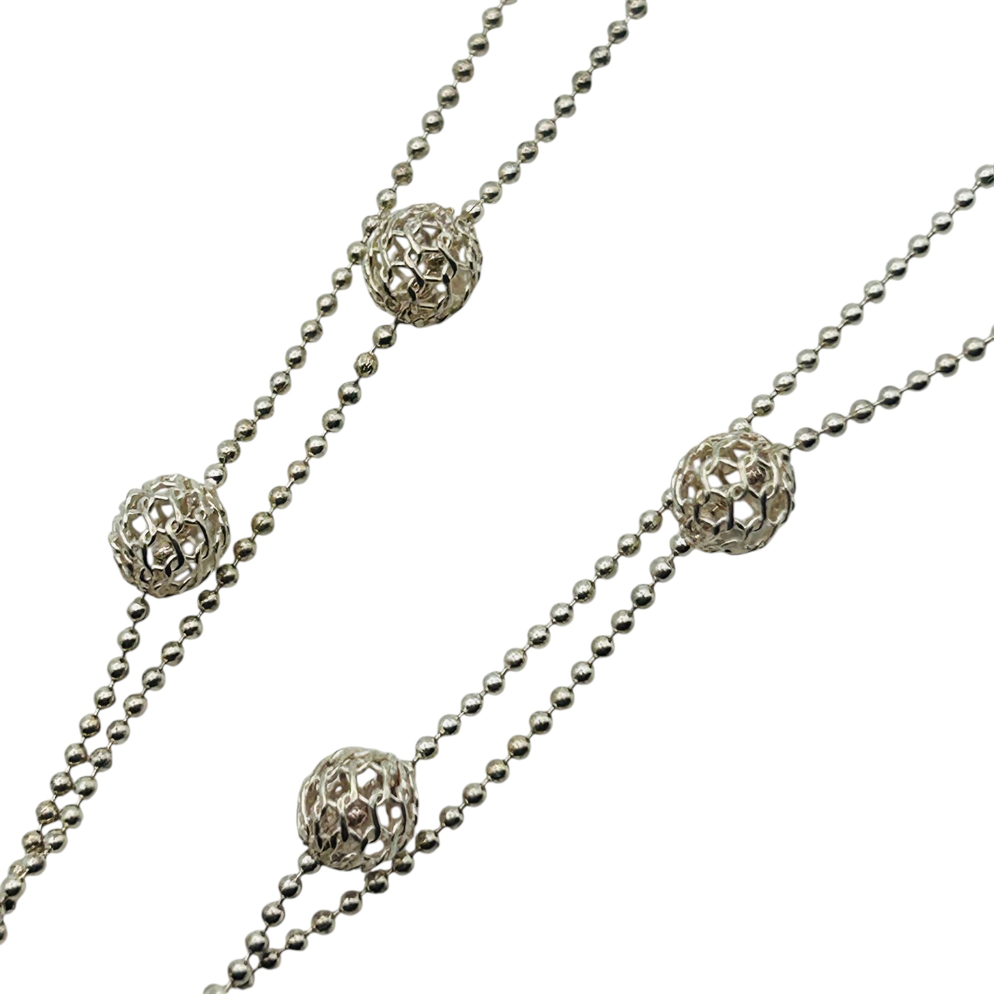 Sterling Bead Chain Necklace