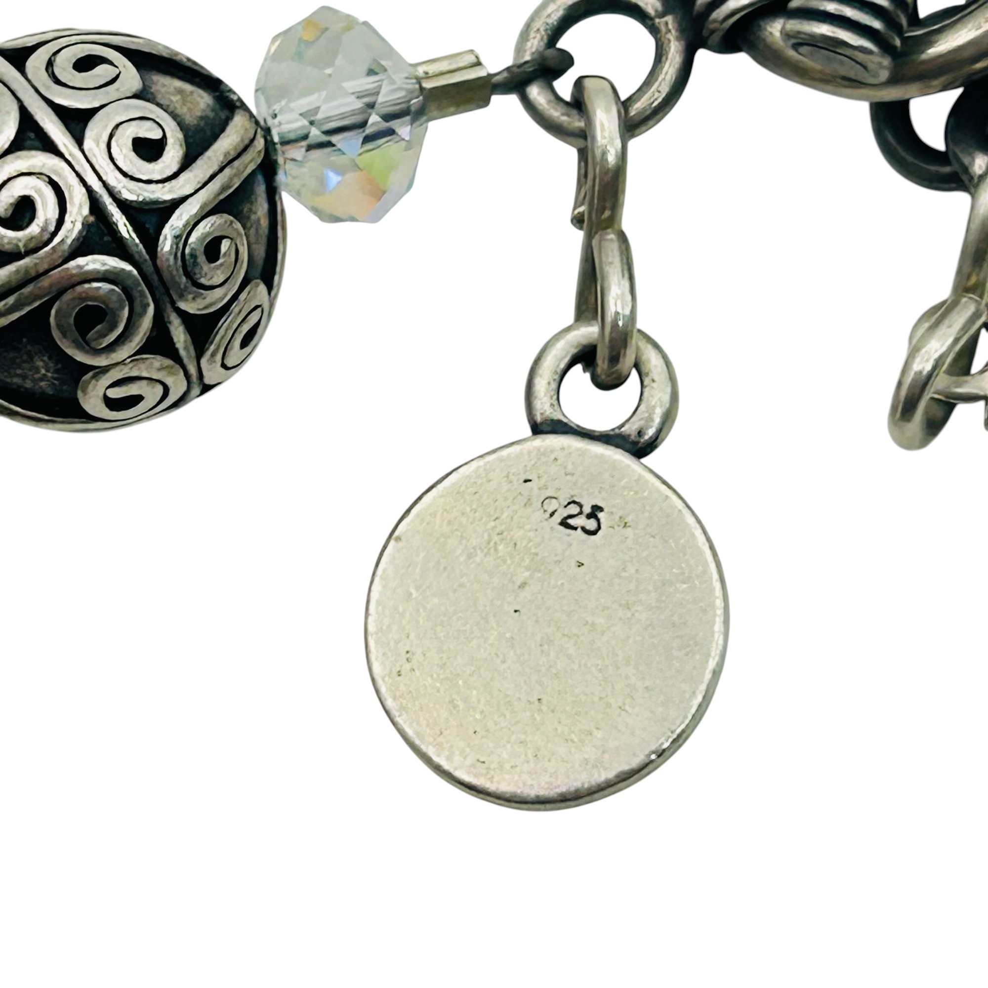Tres Jolie Sterling Pearl Beaded Detail Bracelet
