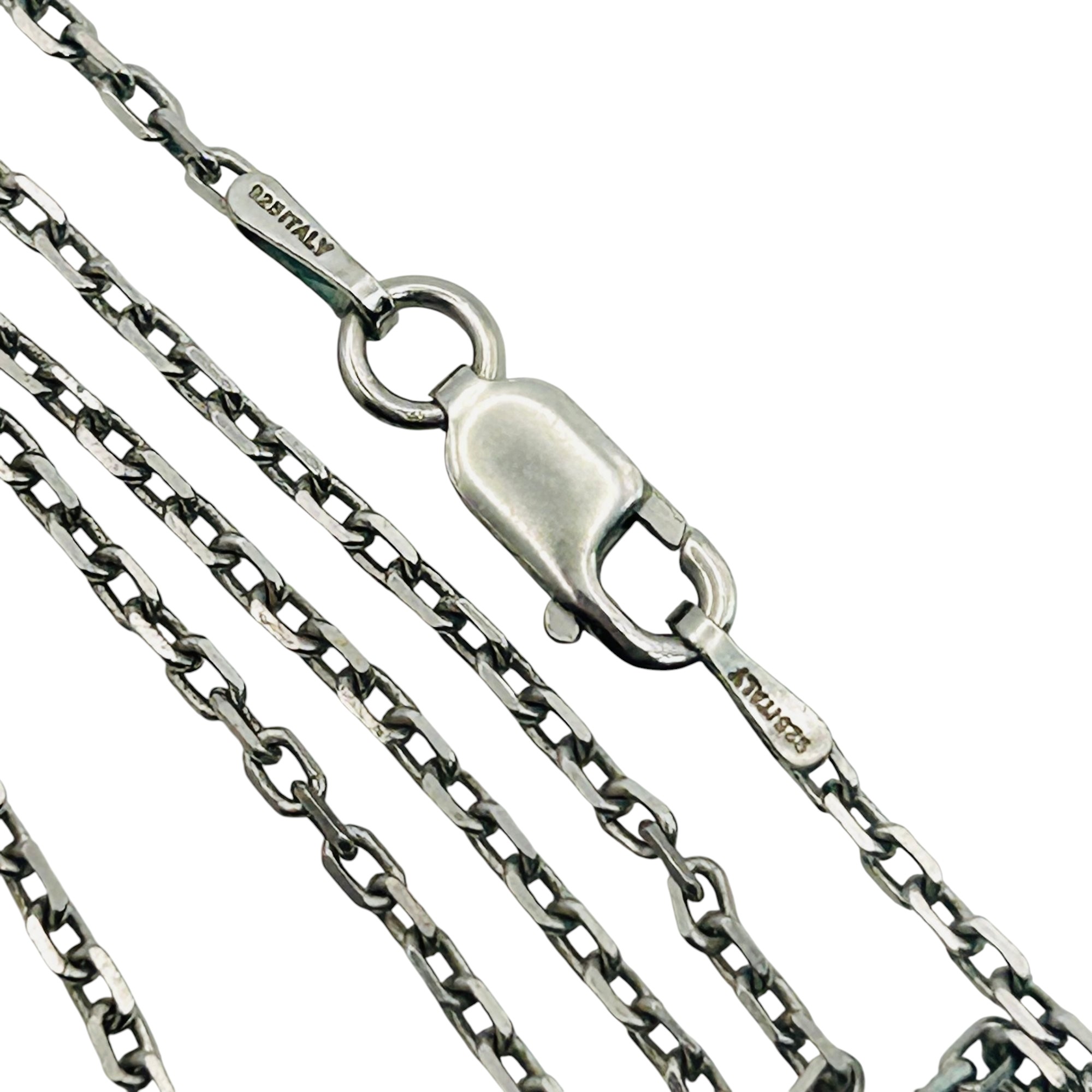 Signed Italy Sterling Rose Quartz Topaz Necklace