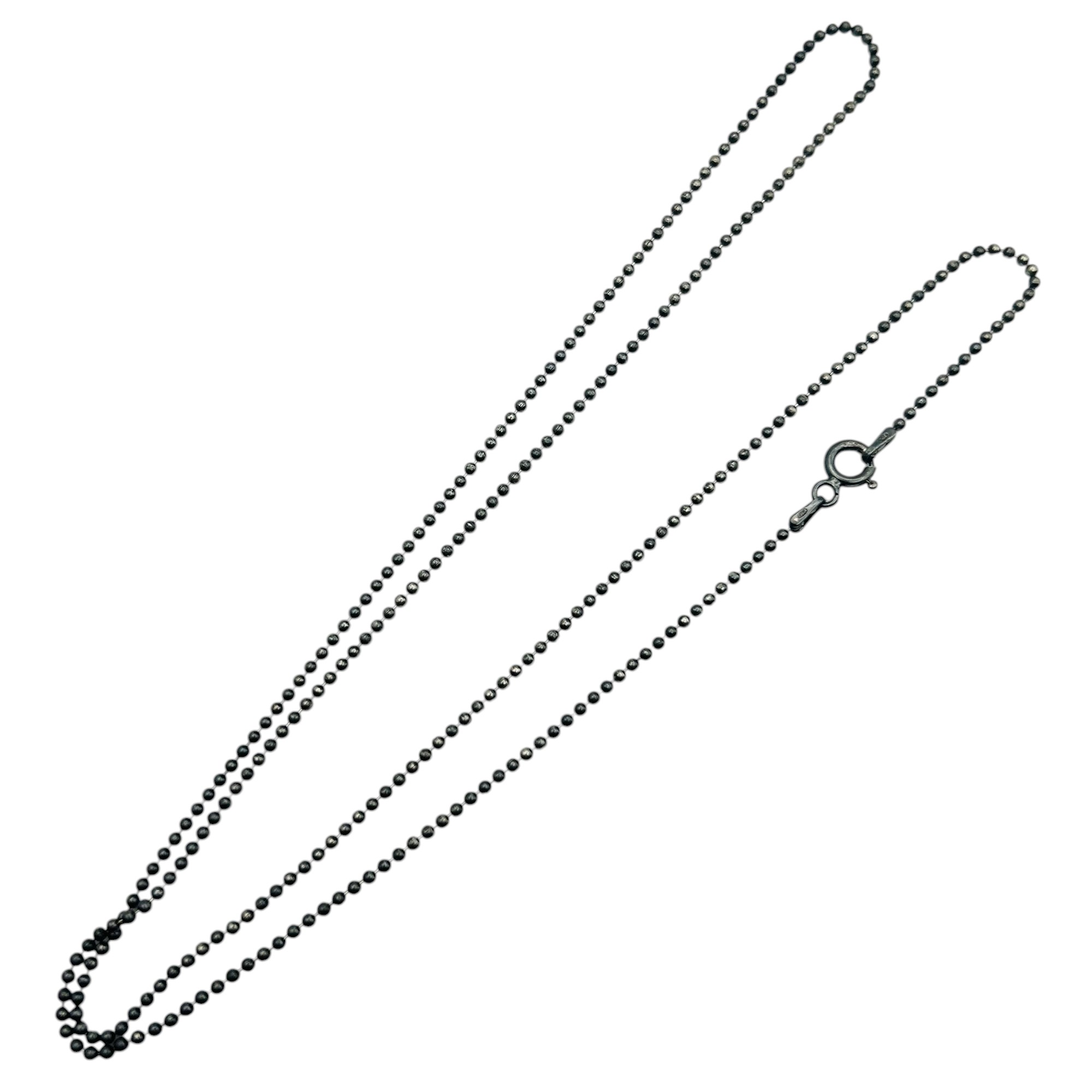 Italy Sterling Bead Chain Necklace