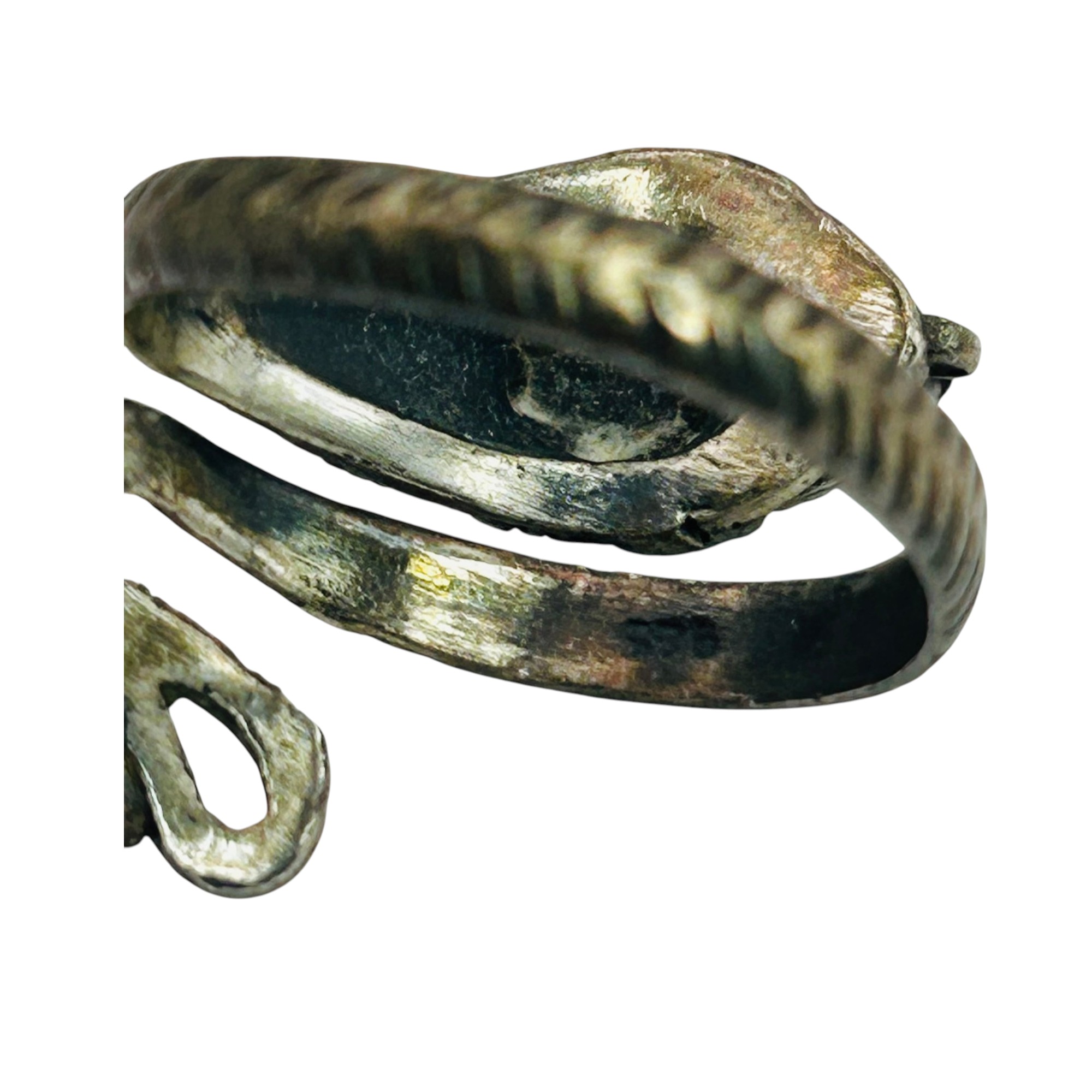 Sterling Onyx Dragon Wrap Adjustable Ring
