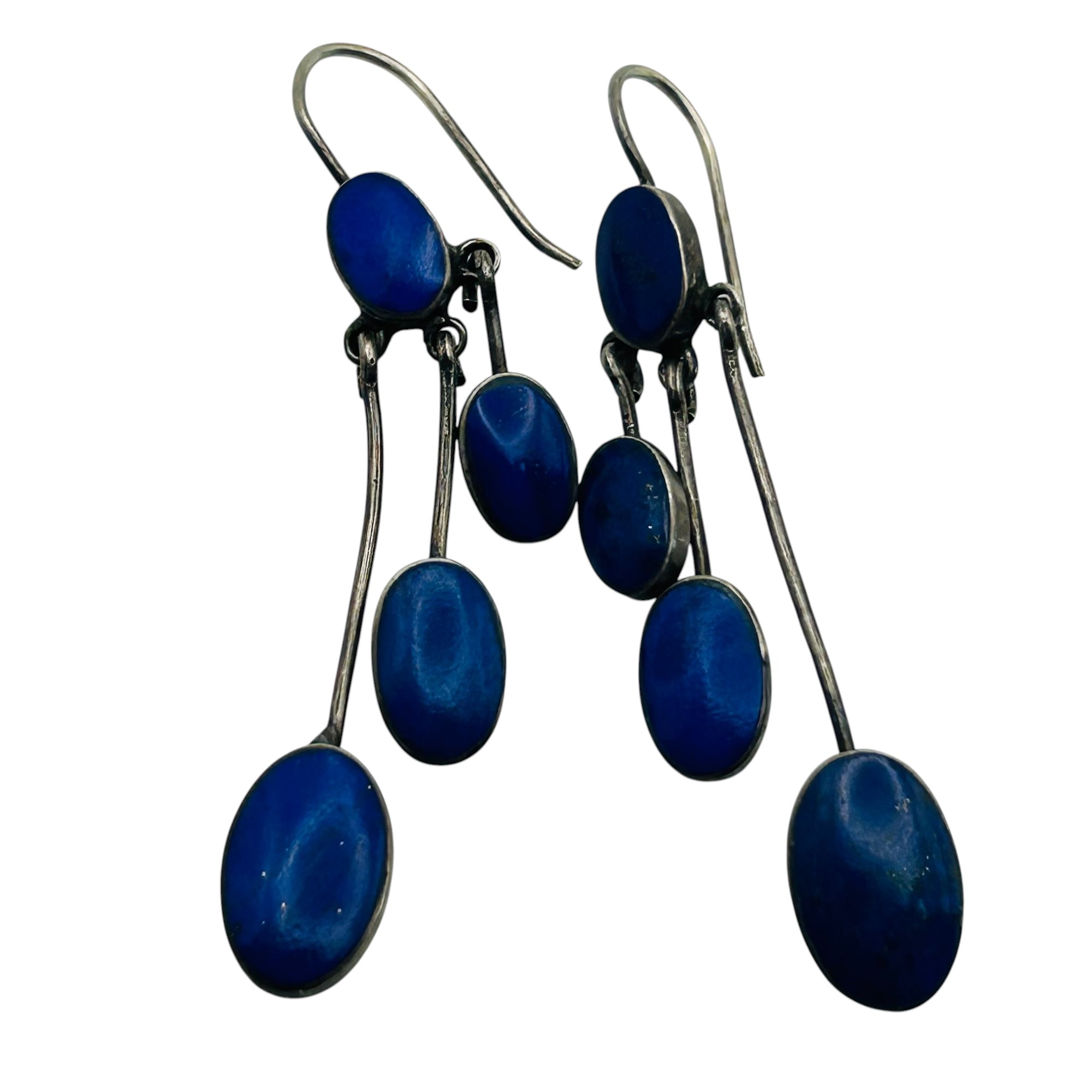 Sterling Lapis Lazuli Dangle Earrings