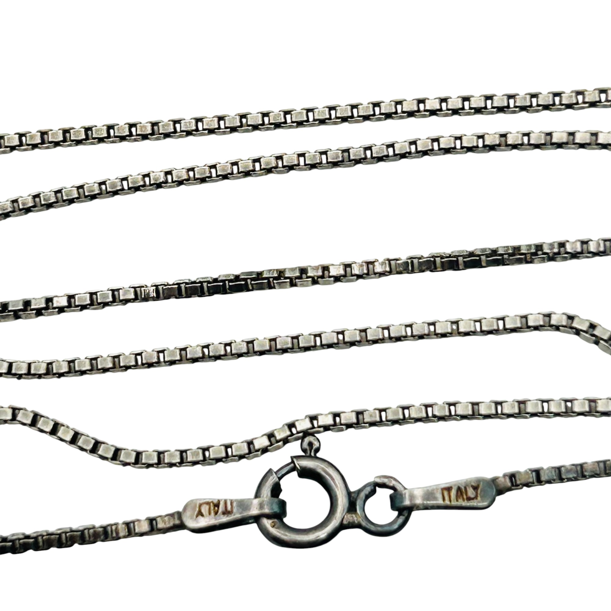 Italy Sterling Box Chain Necklace
