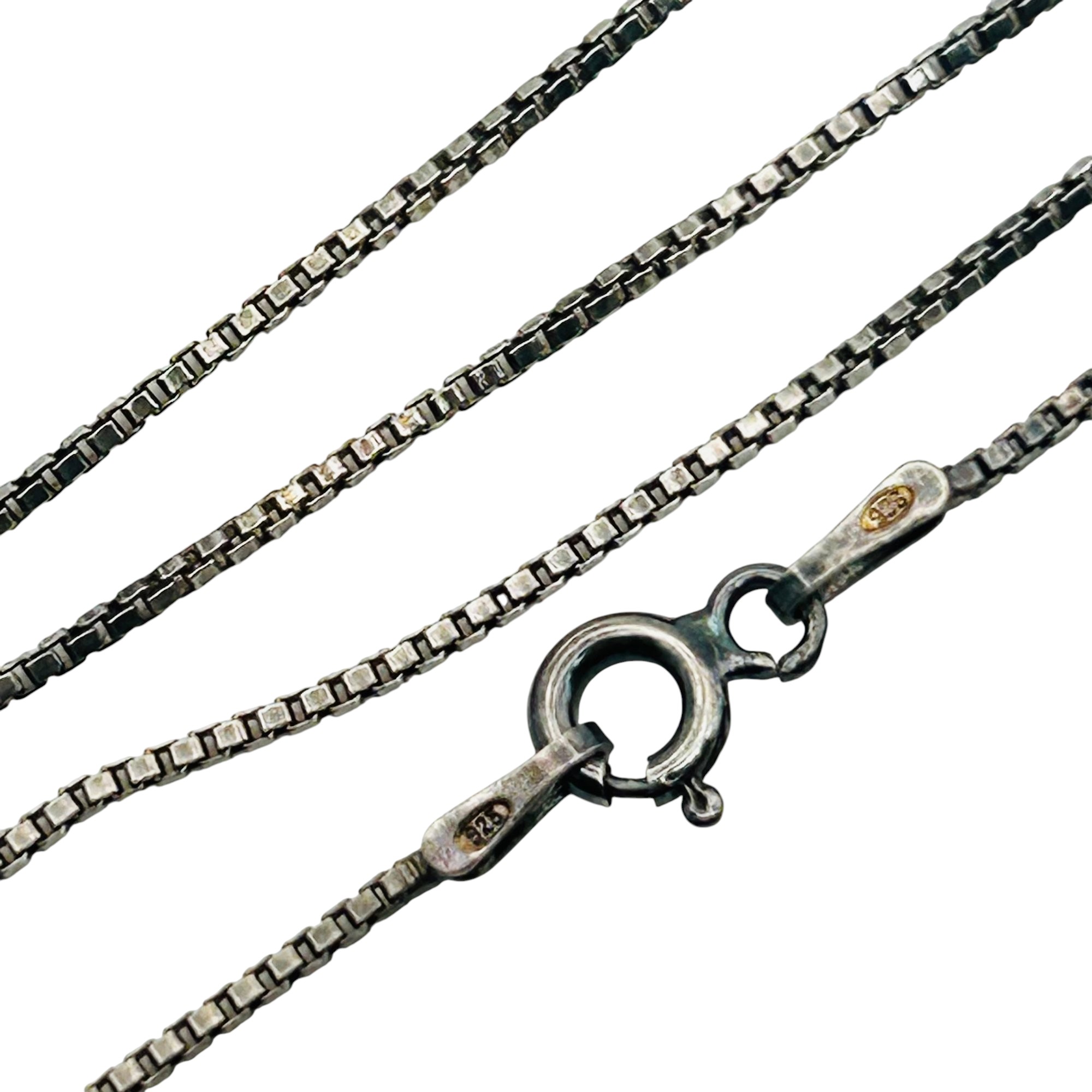 Italy Sterling Box Chain Necklace