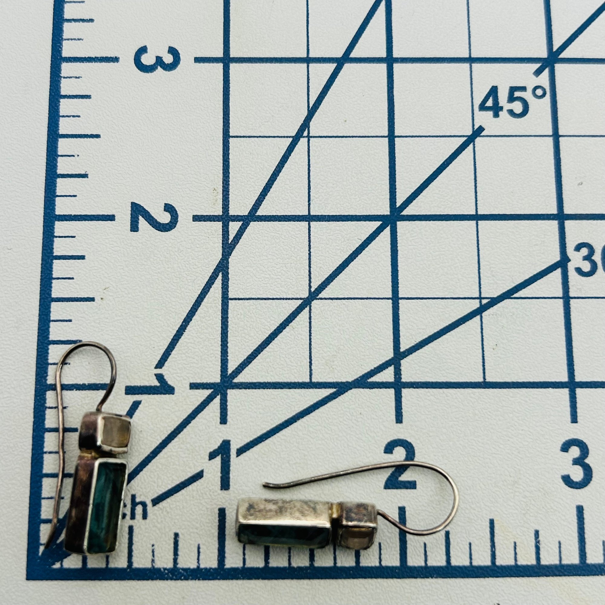 Sterling Aquamarine Quartz Earrings