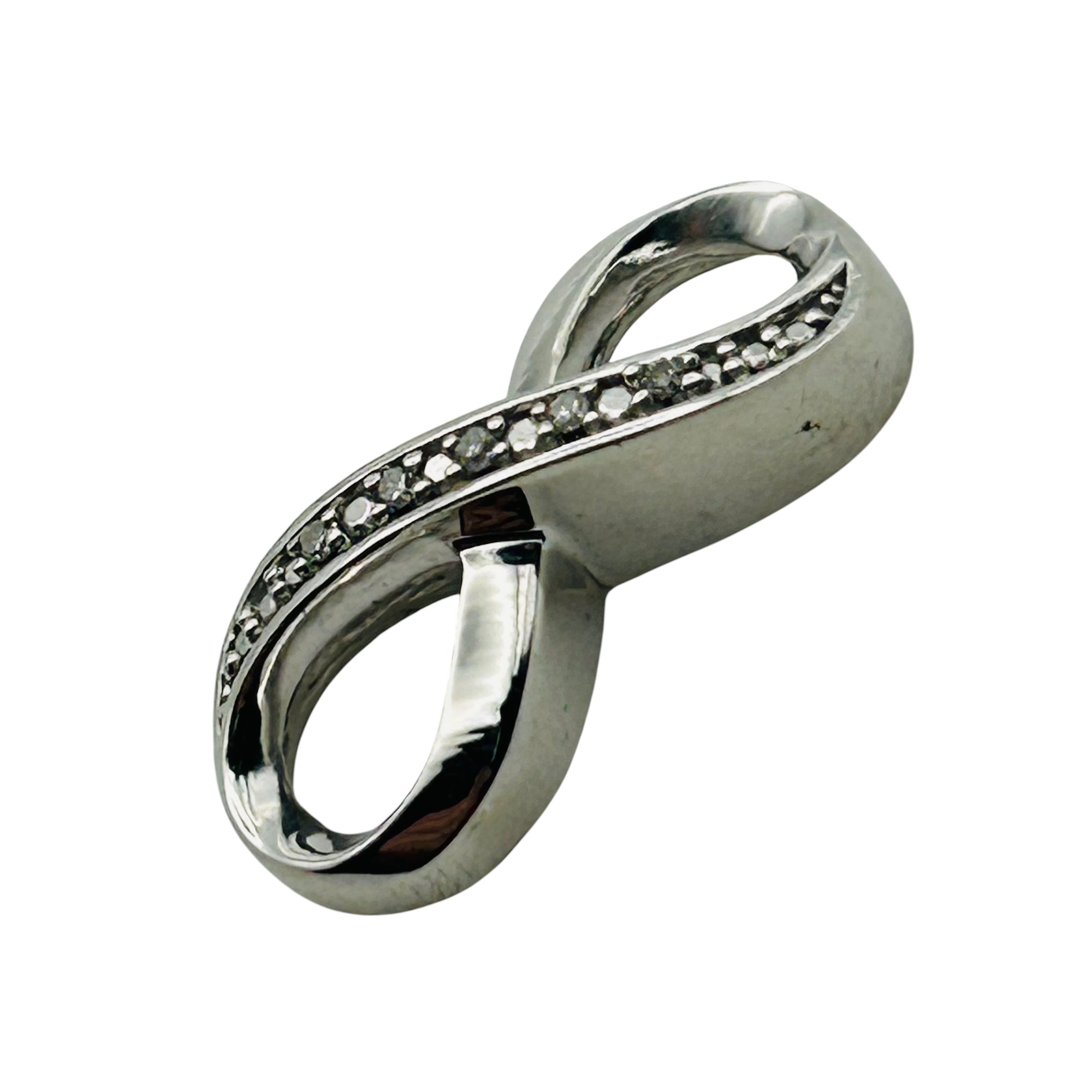 Sterling Moissanite Infinity Pendant