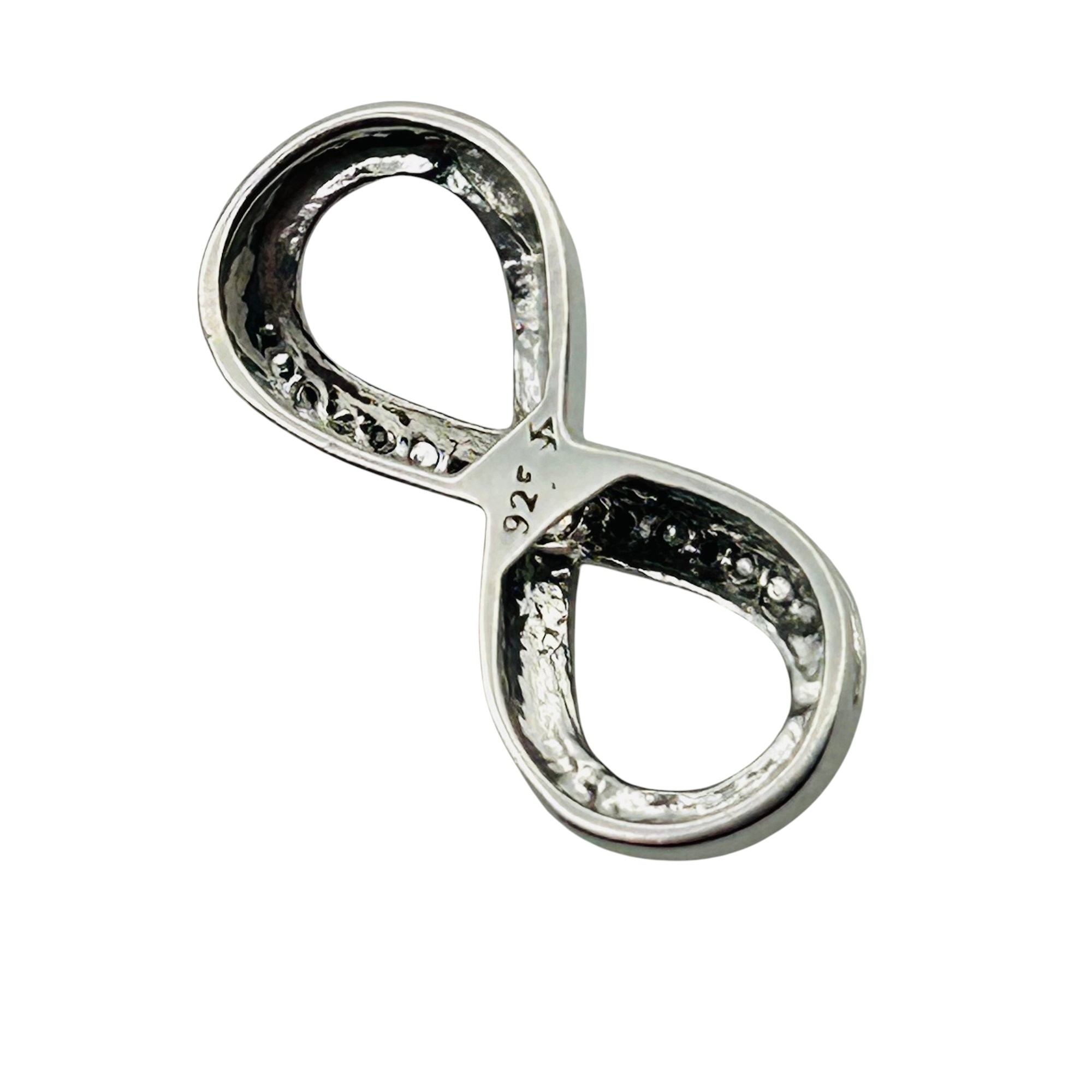 Sterling Moissanite Infinity Pendant