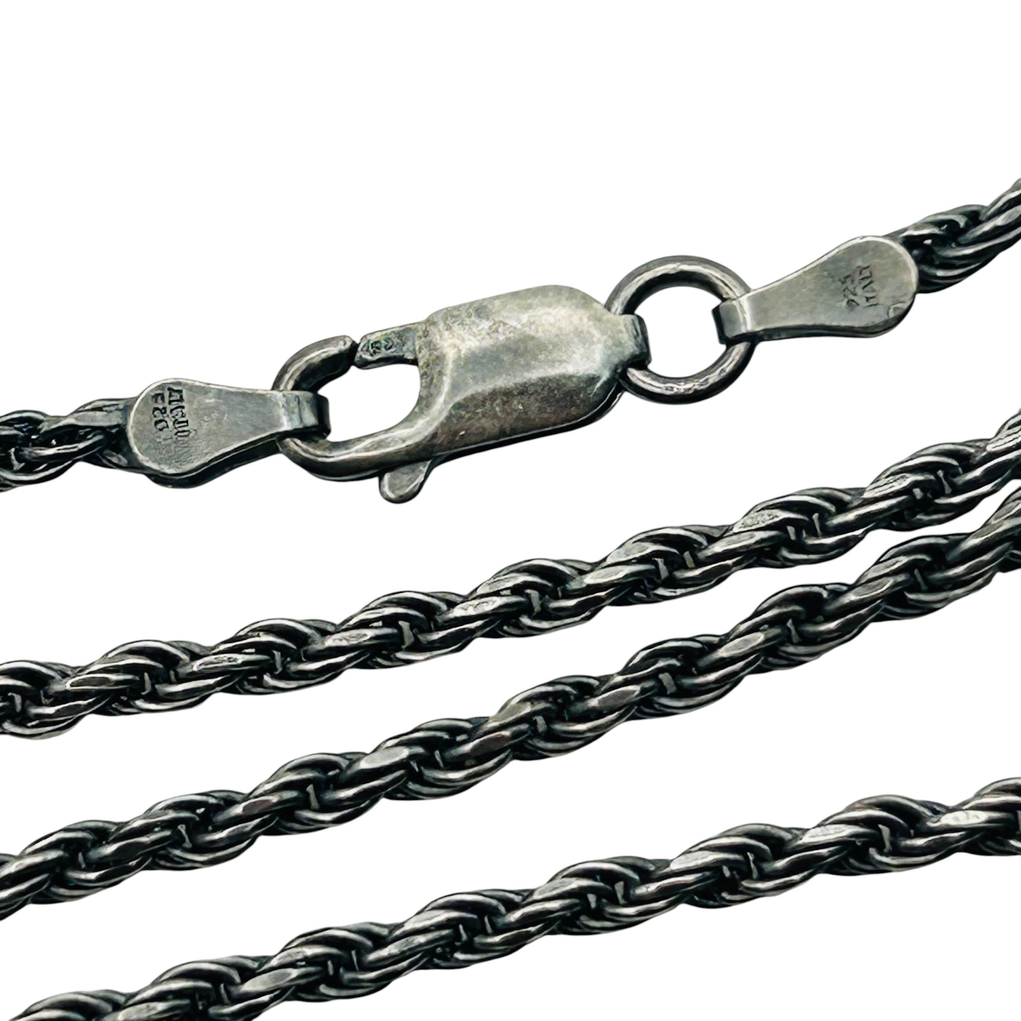Italy Sterling Rope Chain Necklace