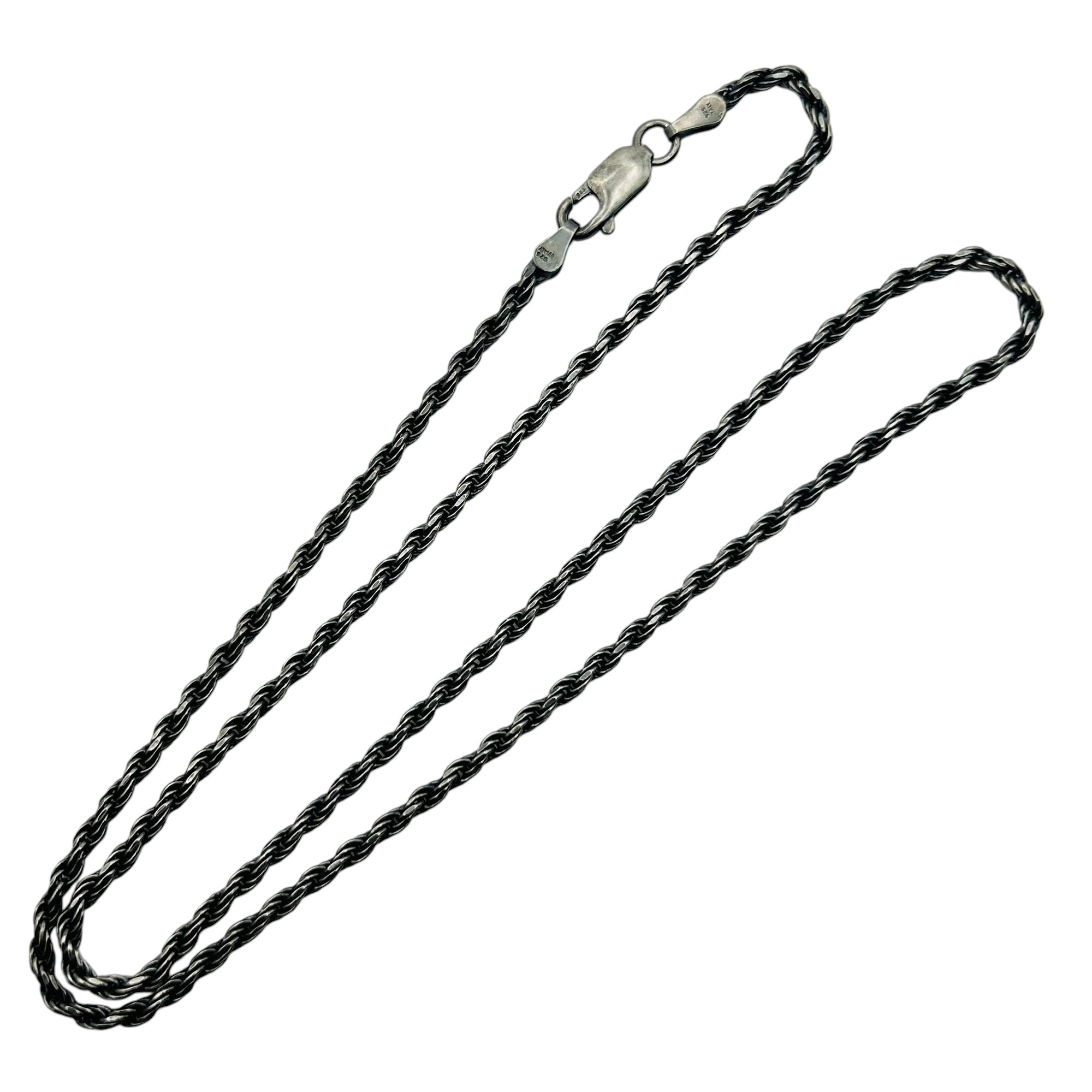 Italy Sterling Rope Chain Necklace