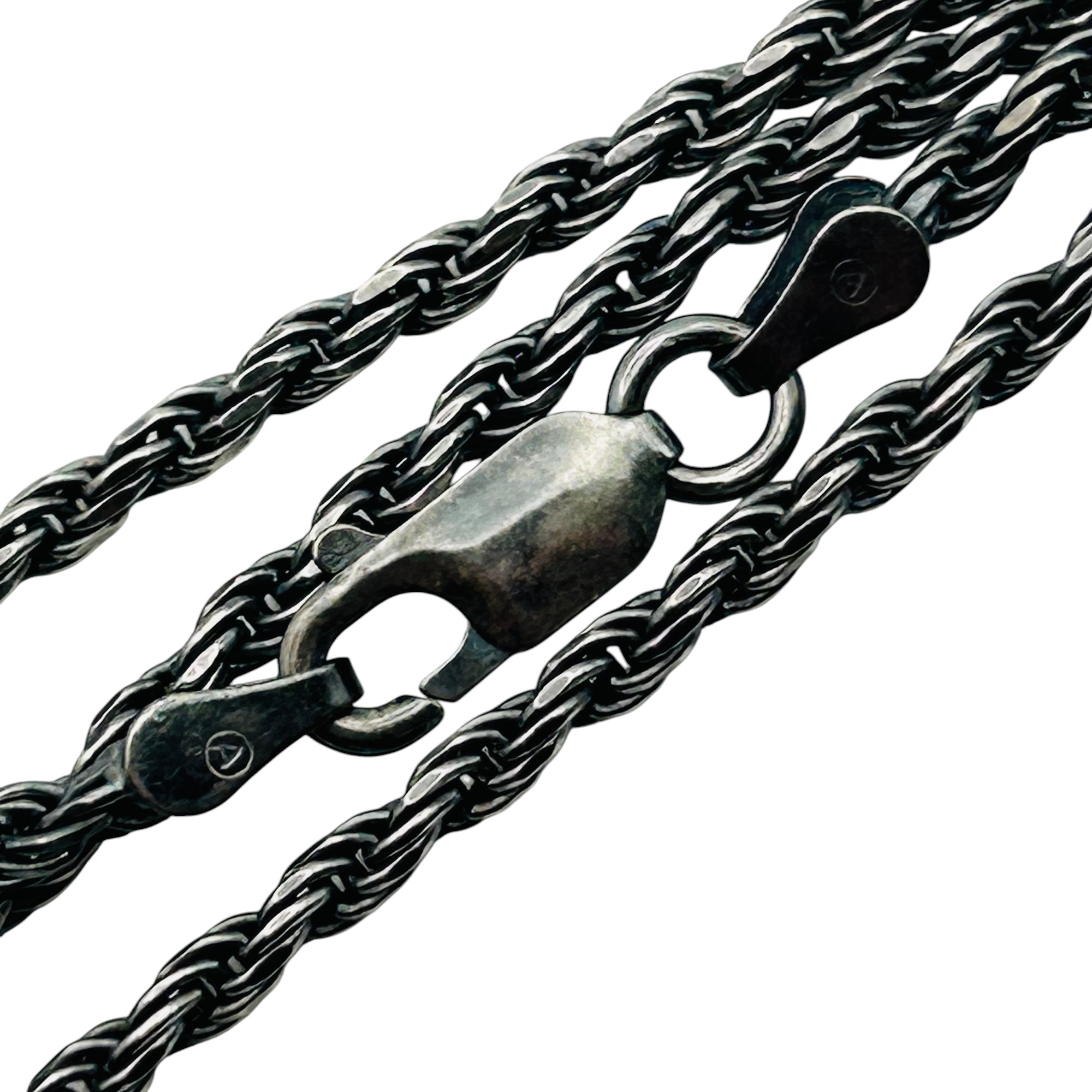 Italy Sterling Rope Chain Necklace