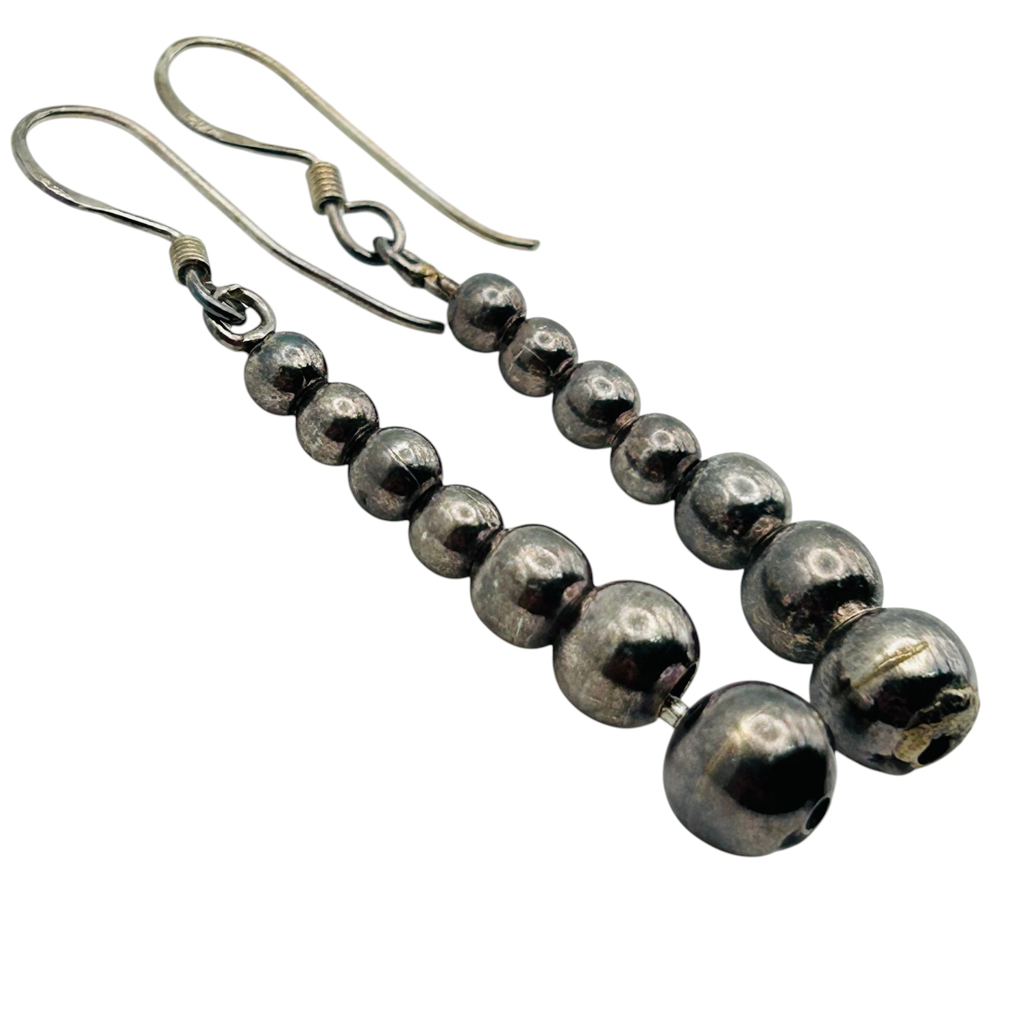 Sterling Bead Dangle Earrings