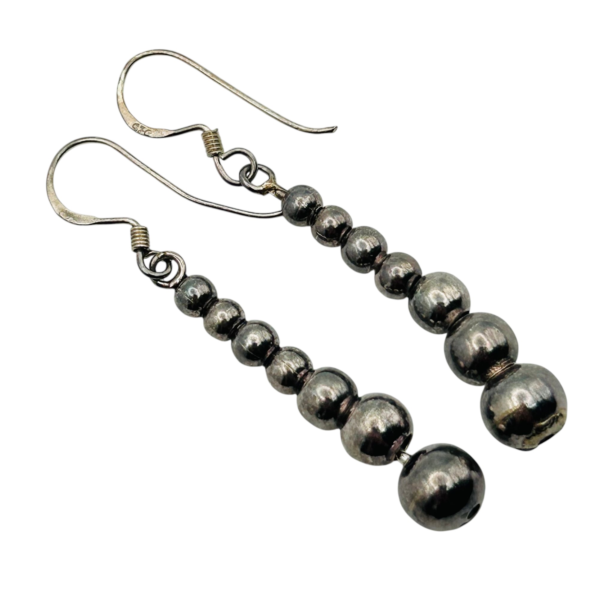 Sterling Bead Dangle Earrings