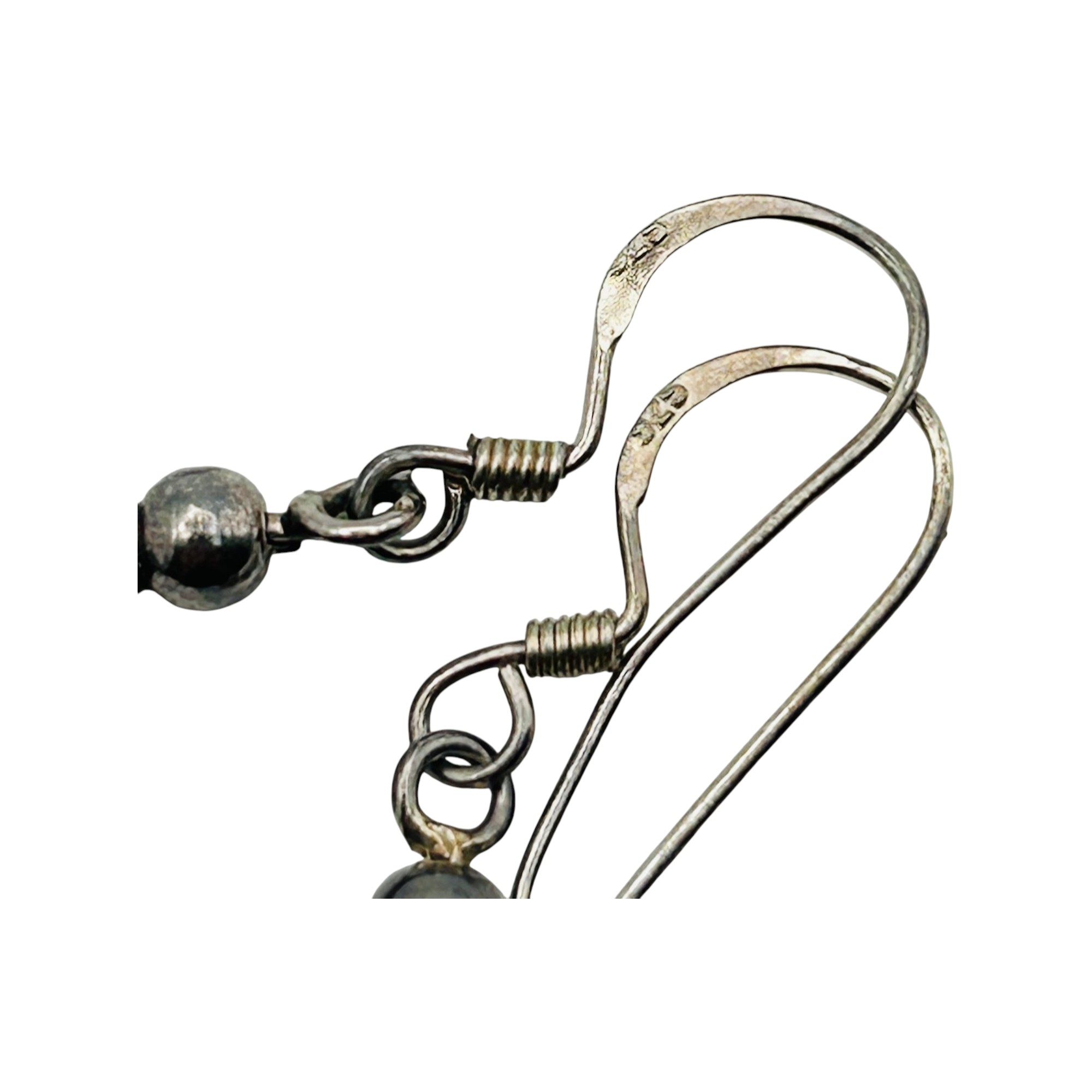 Sterling Bead Dangle Earrings