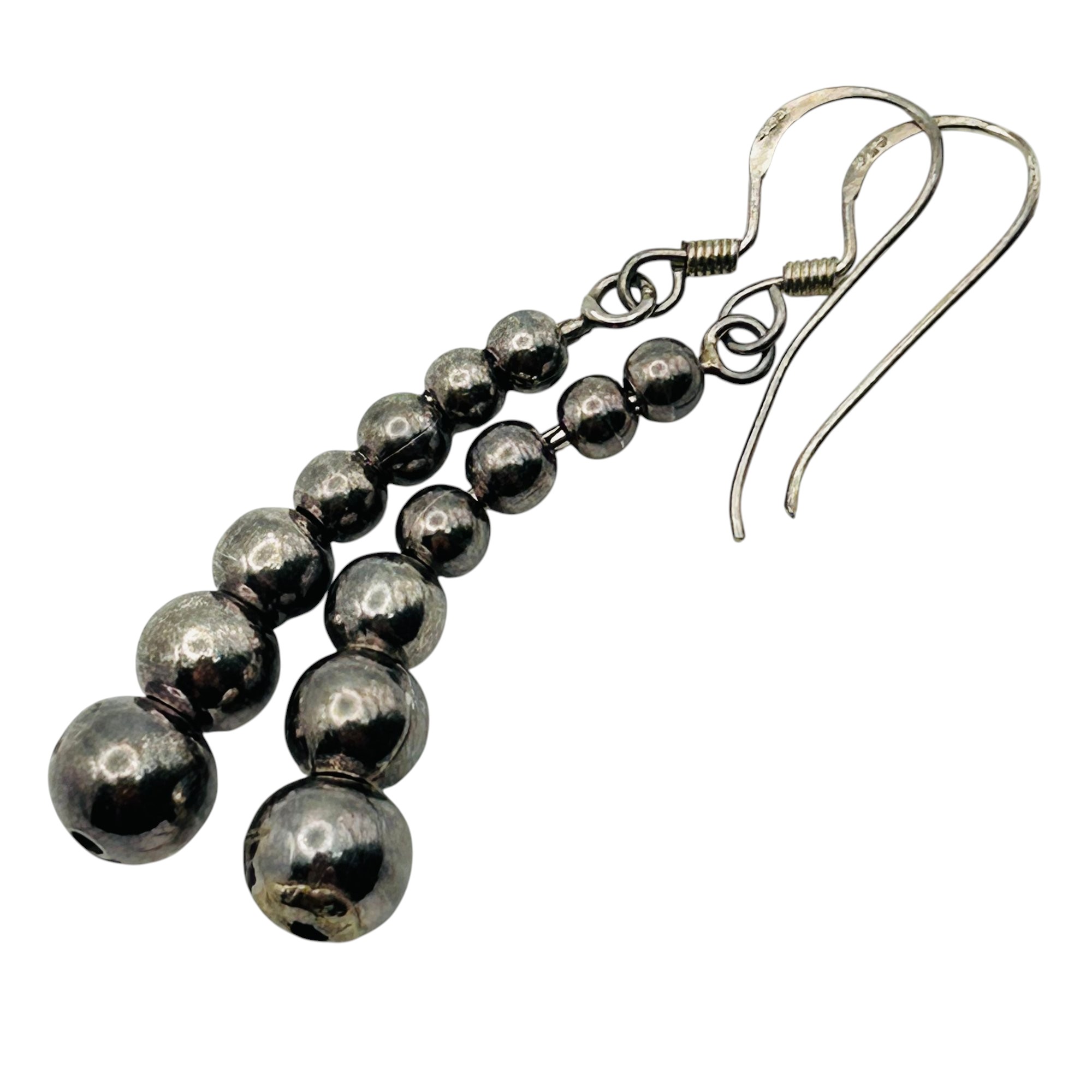 Sterling Bead Dangle Earrings