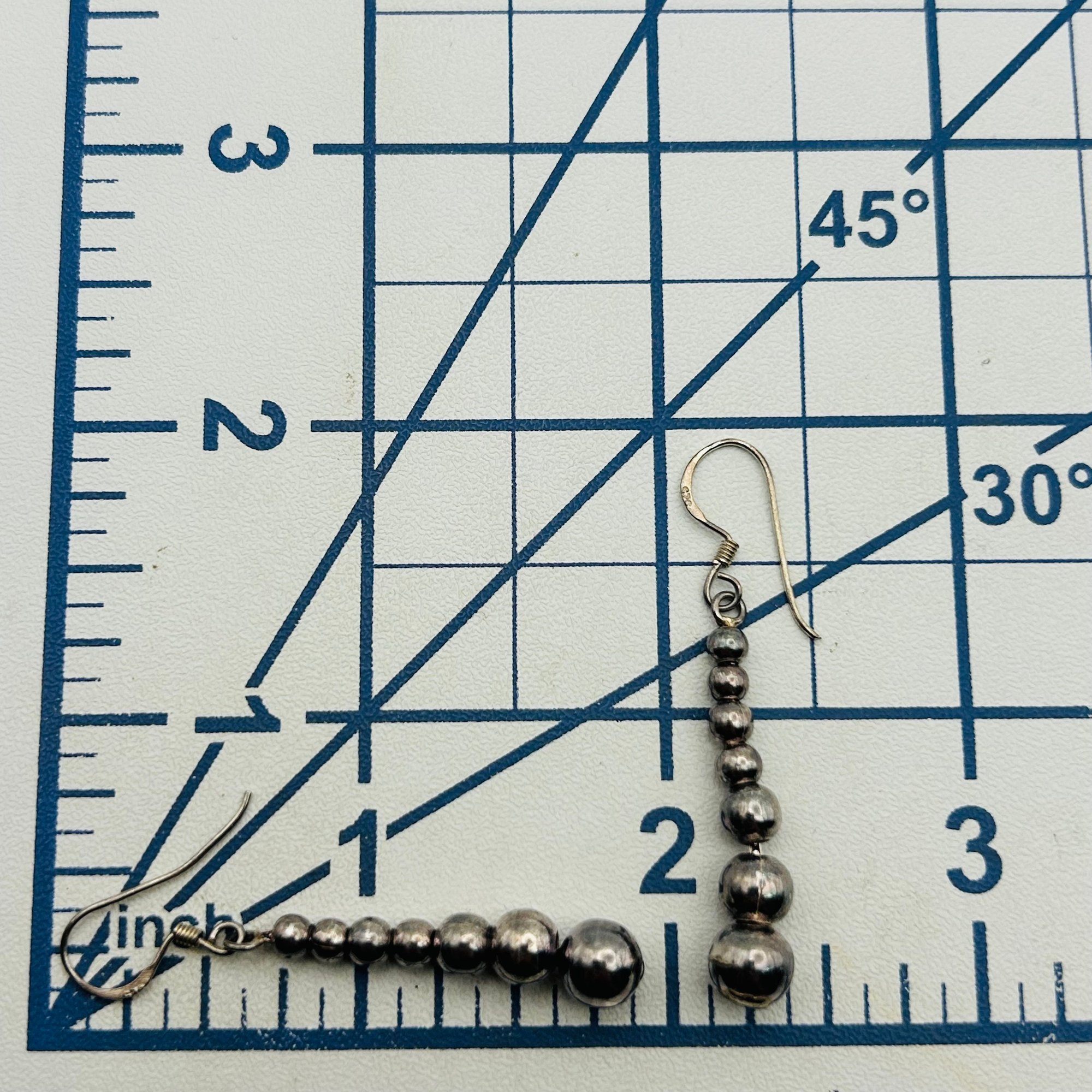 Sterling Bead Dangle Earrings