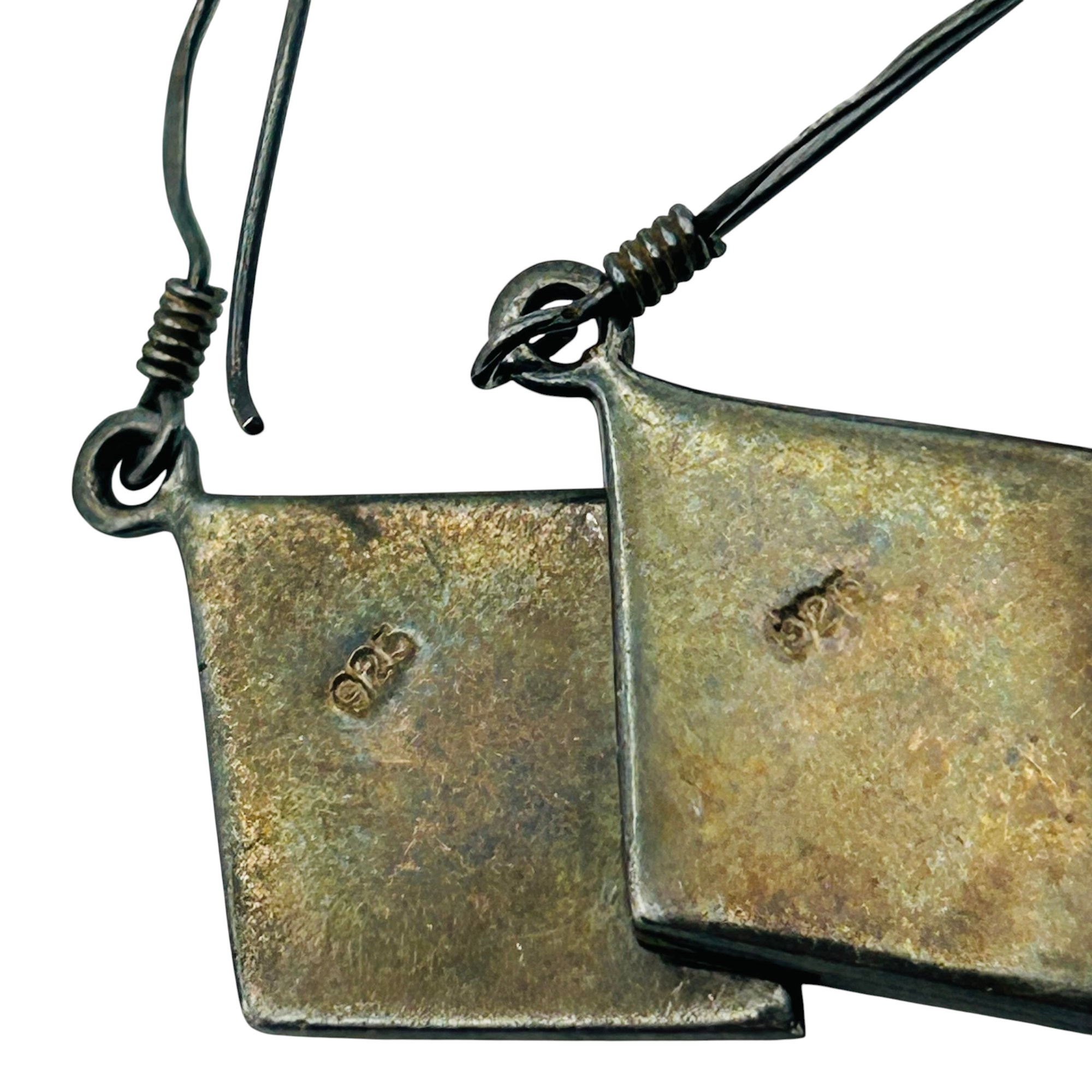 Sterling Abalone Dangle Earrings