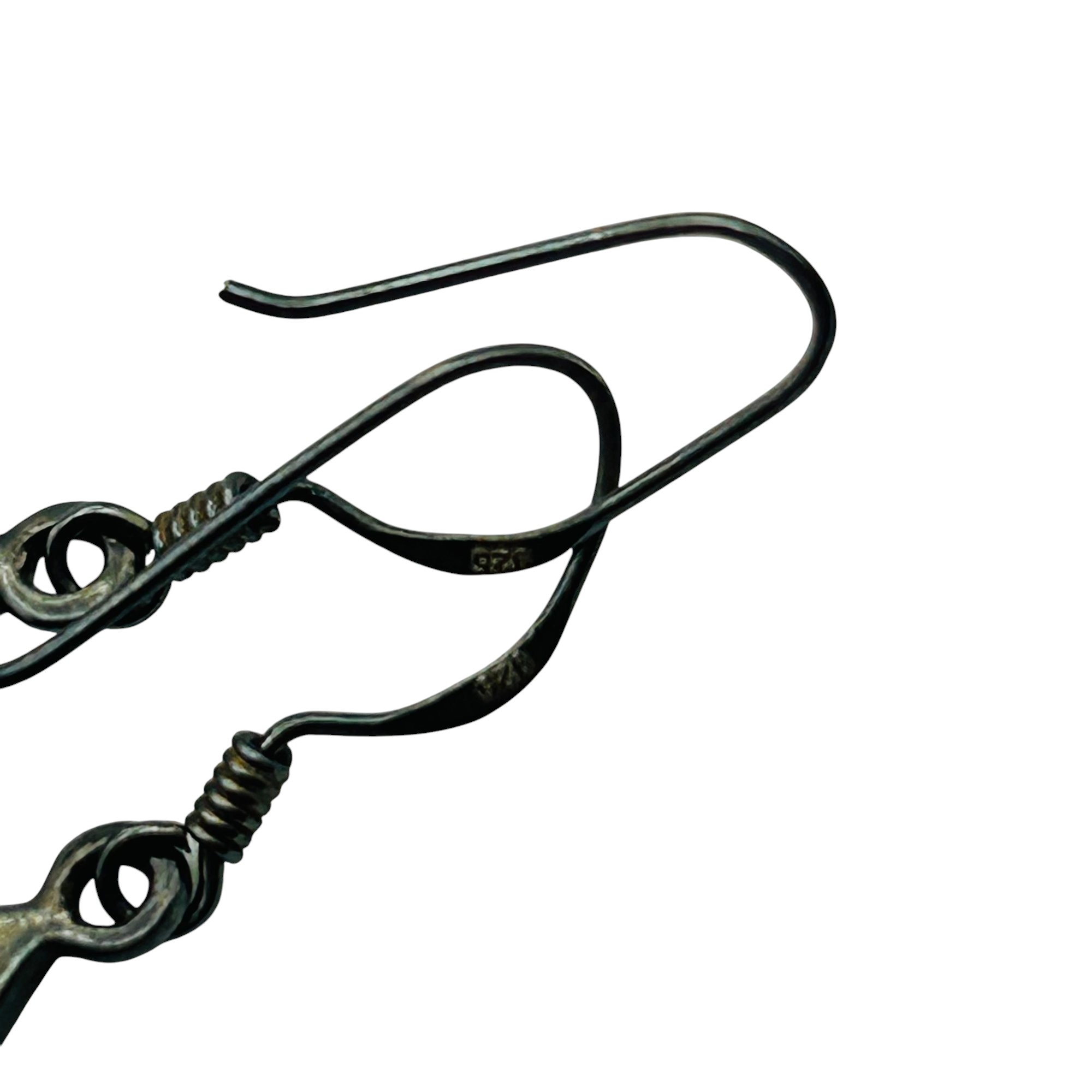 Sterling Abalone Dangle Earrings