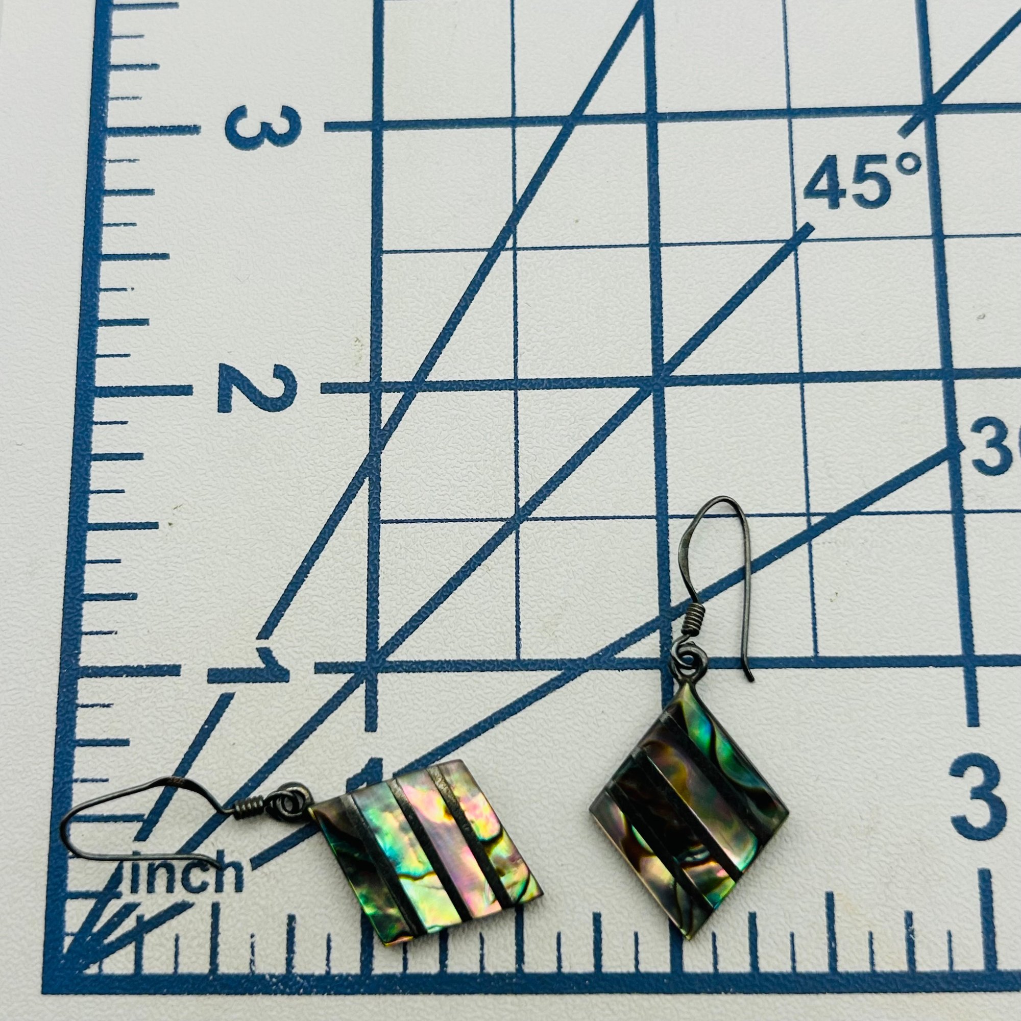 Sterling Abalone Dangle Earrings