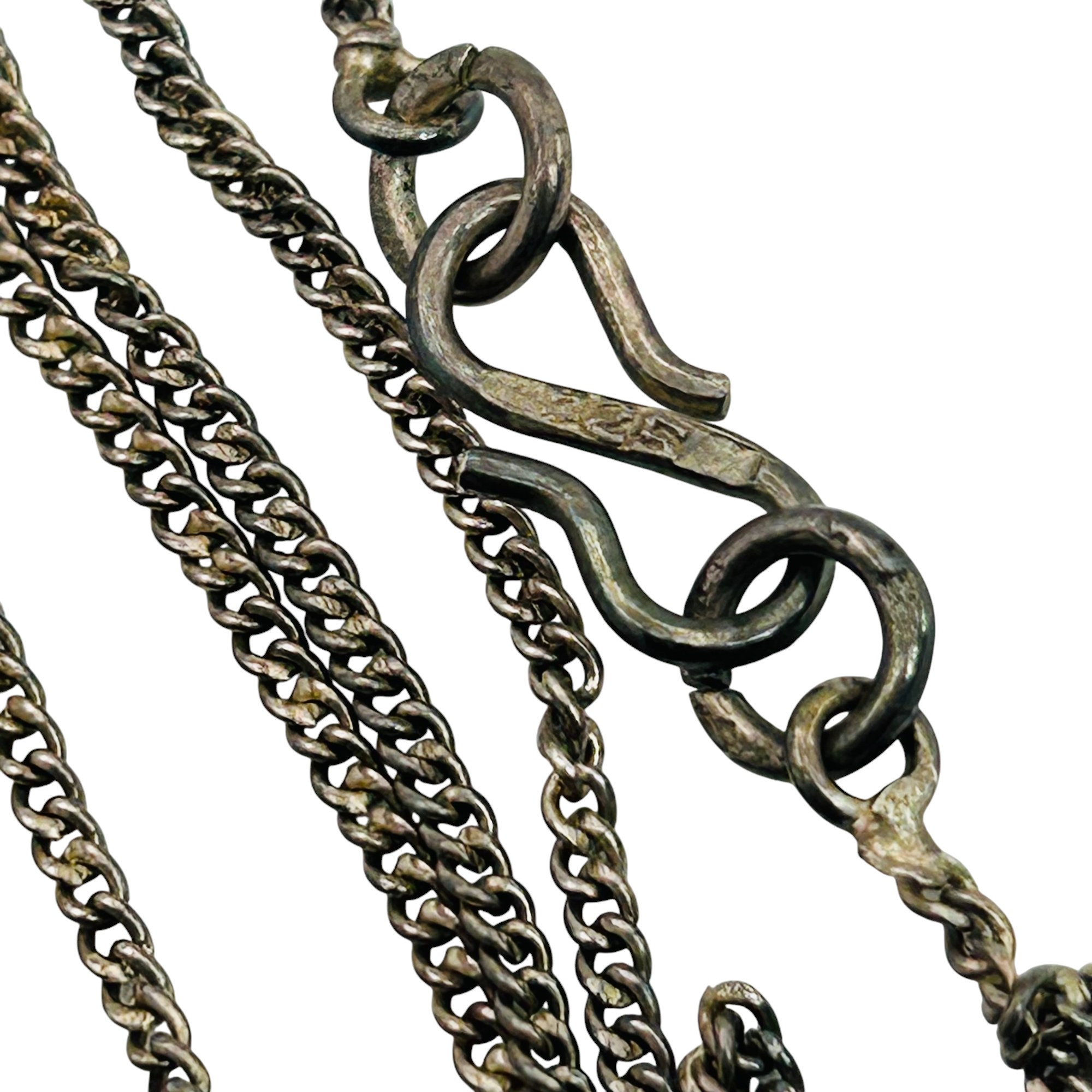 Sterling Amethyst Curb Chain Necklace